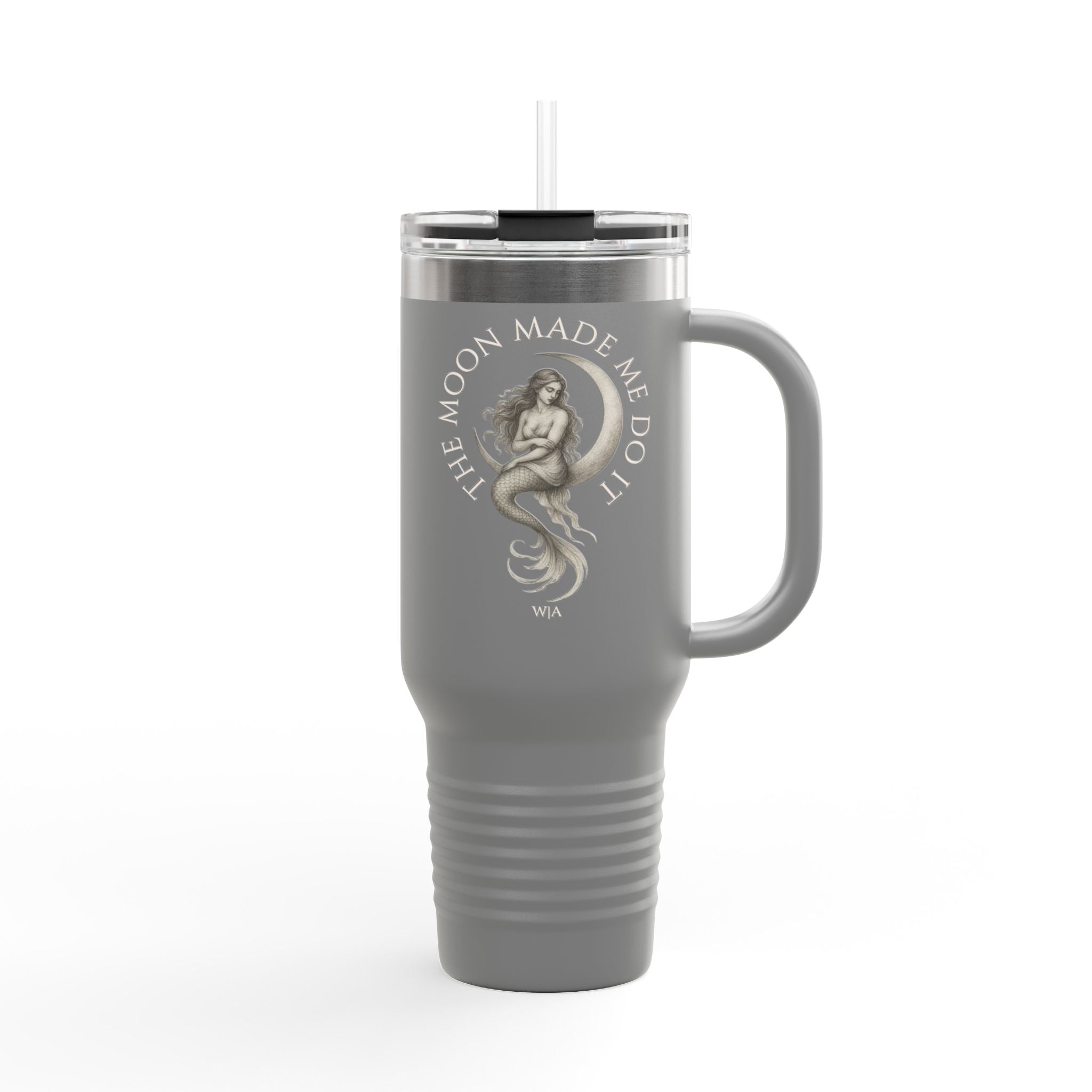 The Moon Made Me Do it Mermaid | 40oz Stainless Steel Tumbler | Eco-Friendly Coffee Cup for Home & Travel