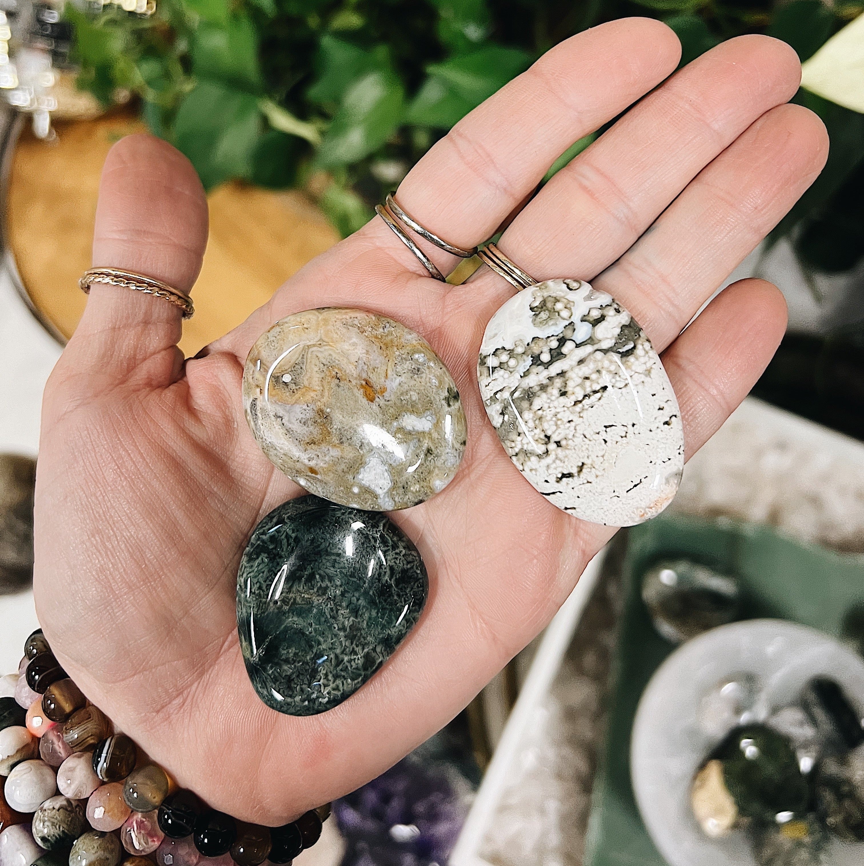 Ocean Jasper Touch Stone Wild Alabaster