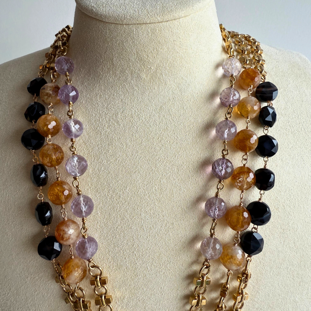 The McMillan Necklace | Black Tourmaline + Gemstone