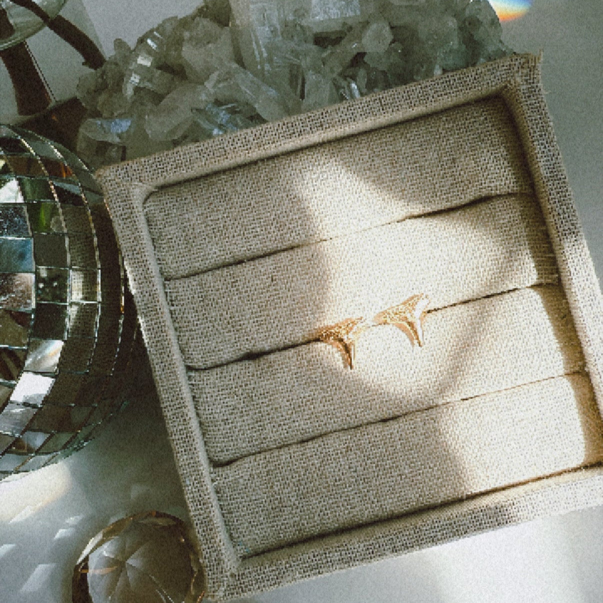 14k Solid Gold Shark Teeth Earrings Wild Alabaster