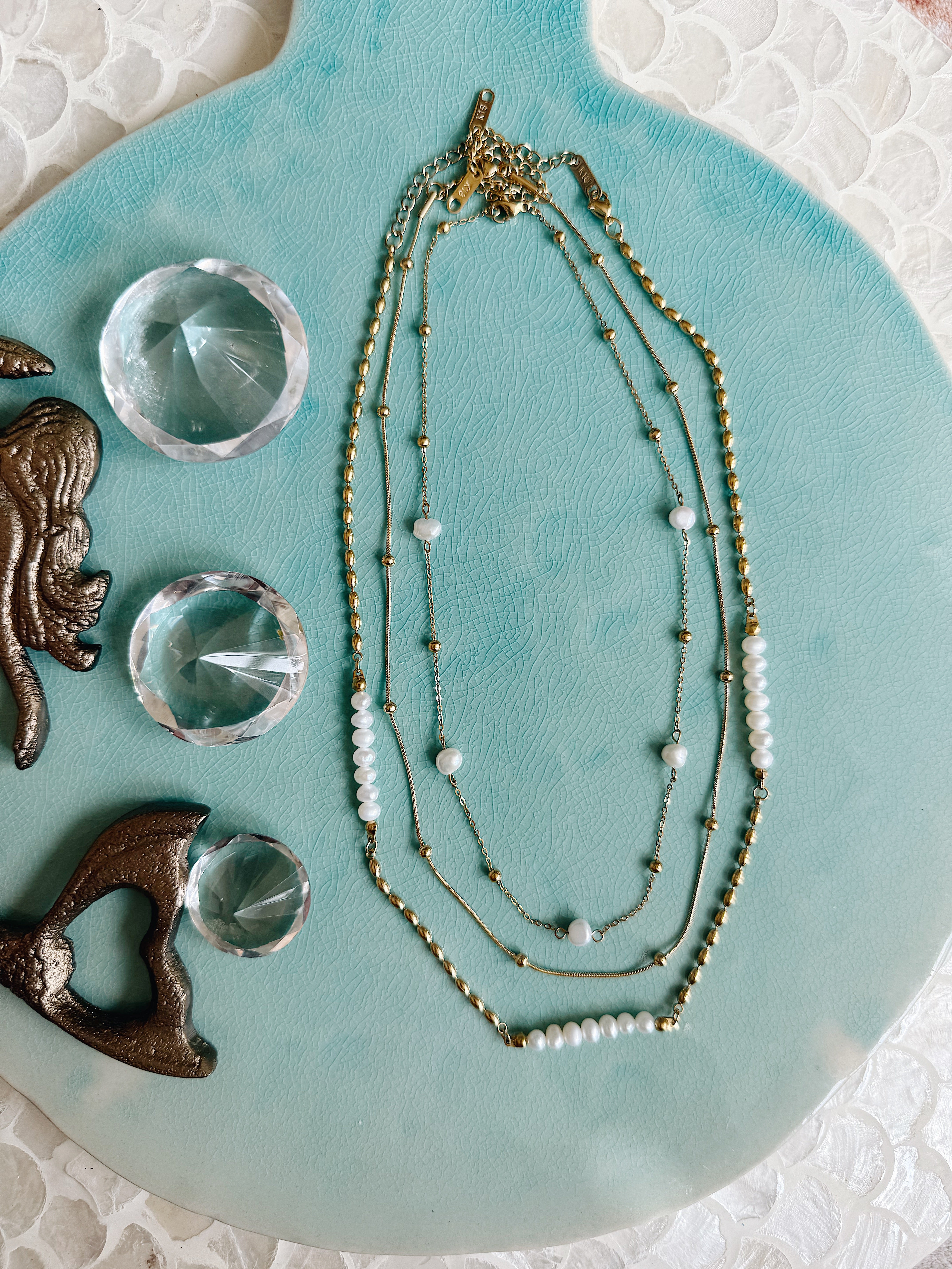 The Veda Necklace Set | Freshwater Pearl