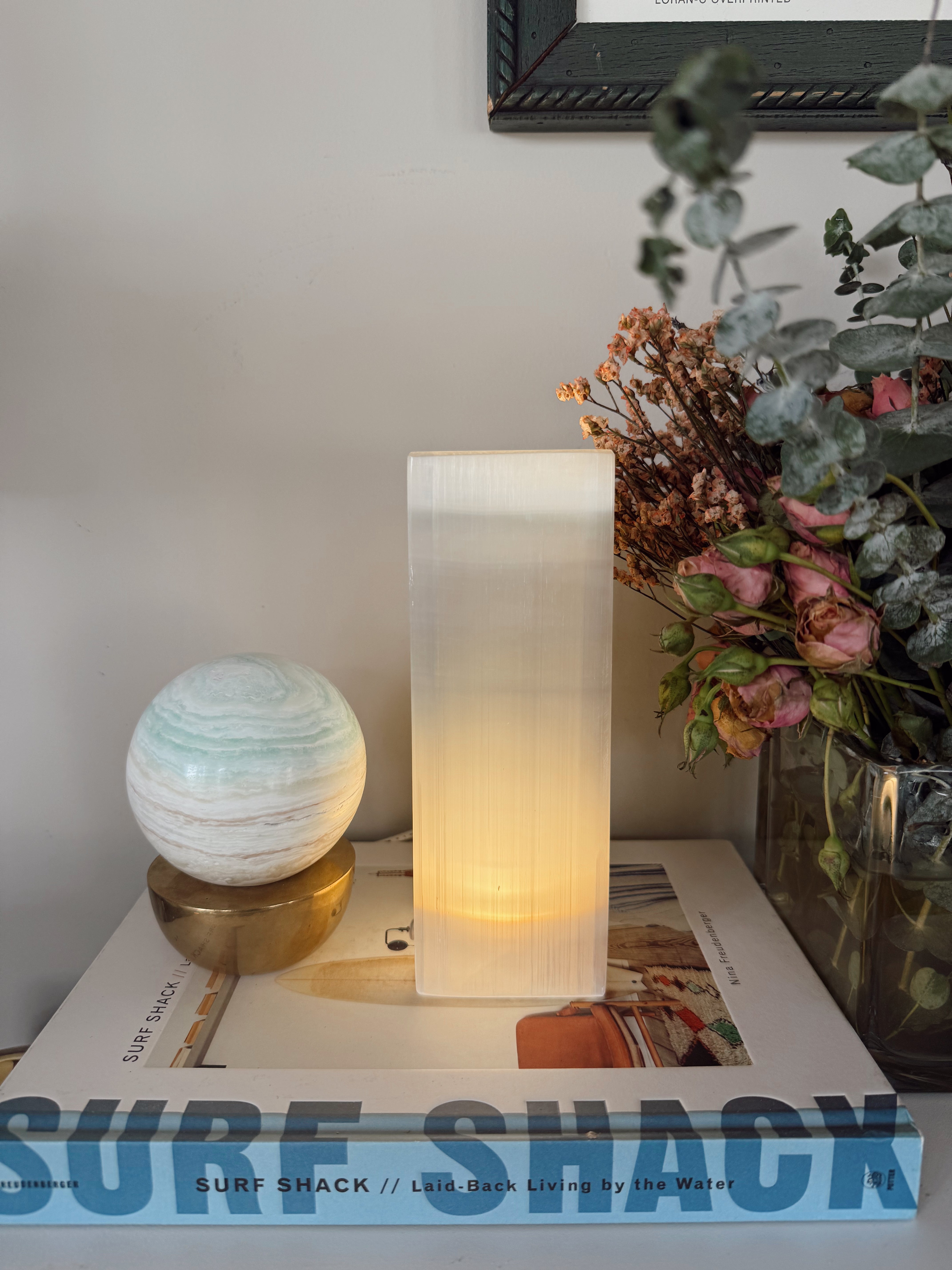 Polished Selenite USB Lamp