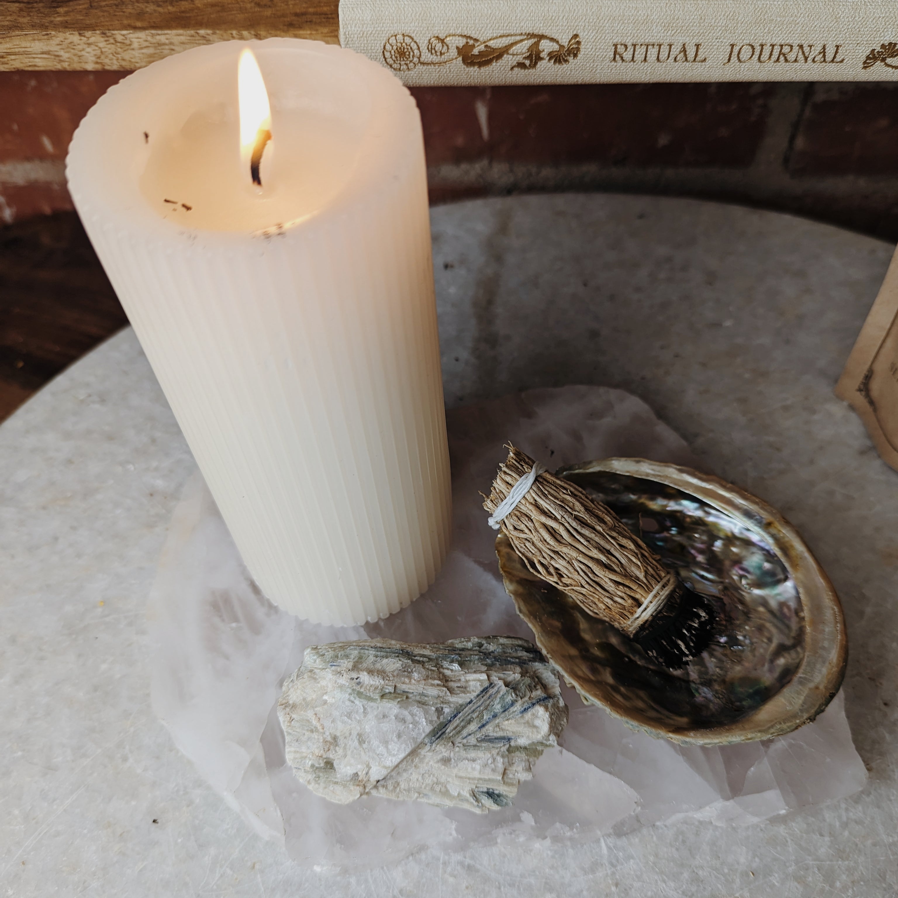 Intuitively Chosen Raw Green Kyanite Wild Alabaster