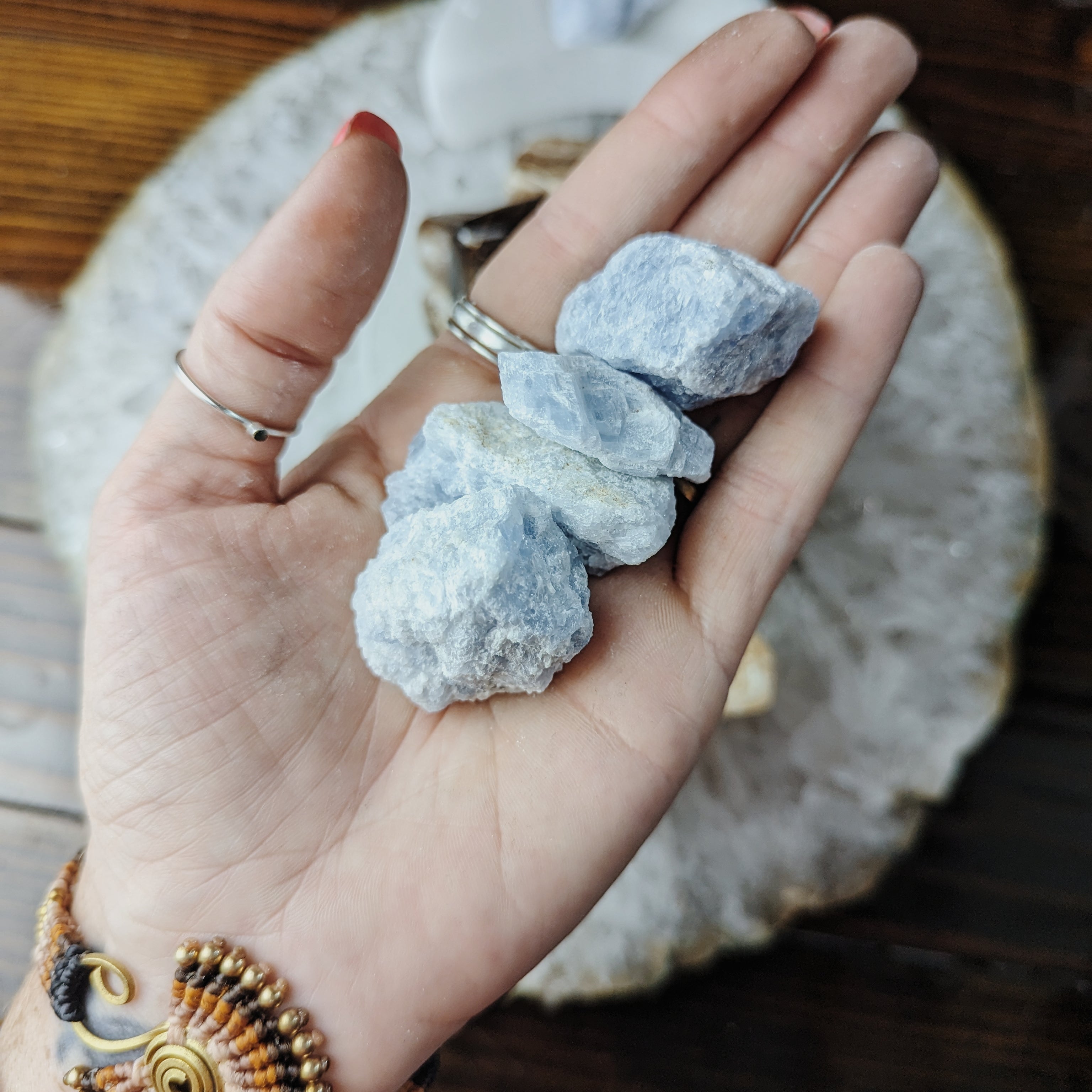 Intuitively Chosen Calcite Tumble 1 lb. Bag Wild Alabaster