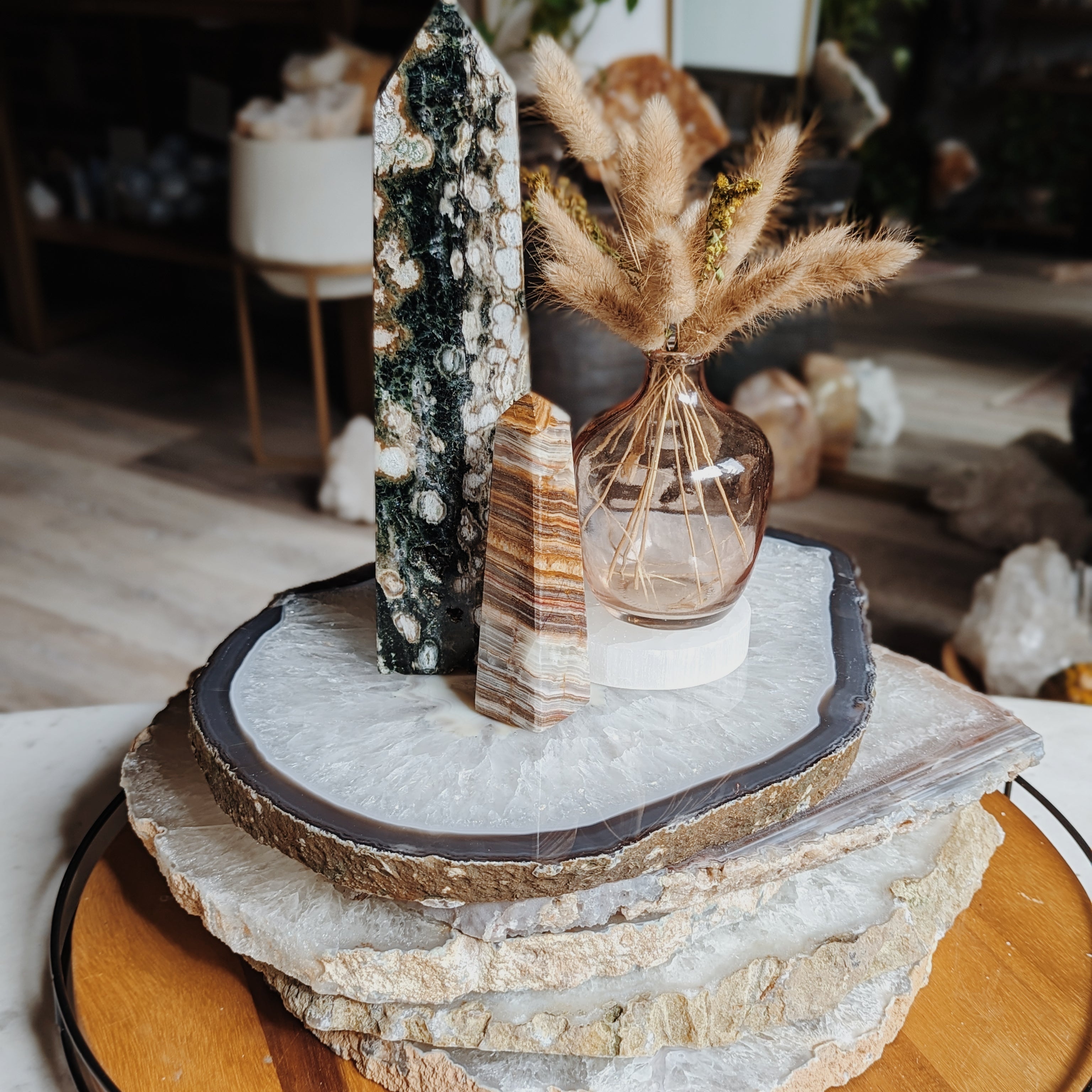 Large Agate Display Tray