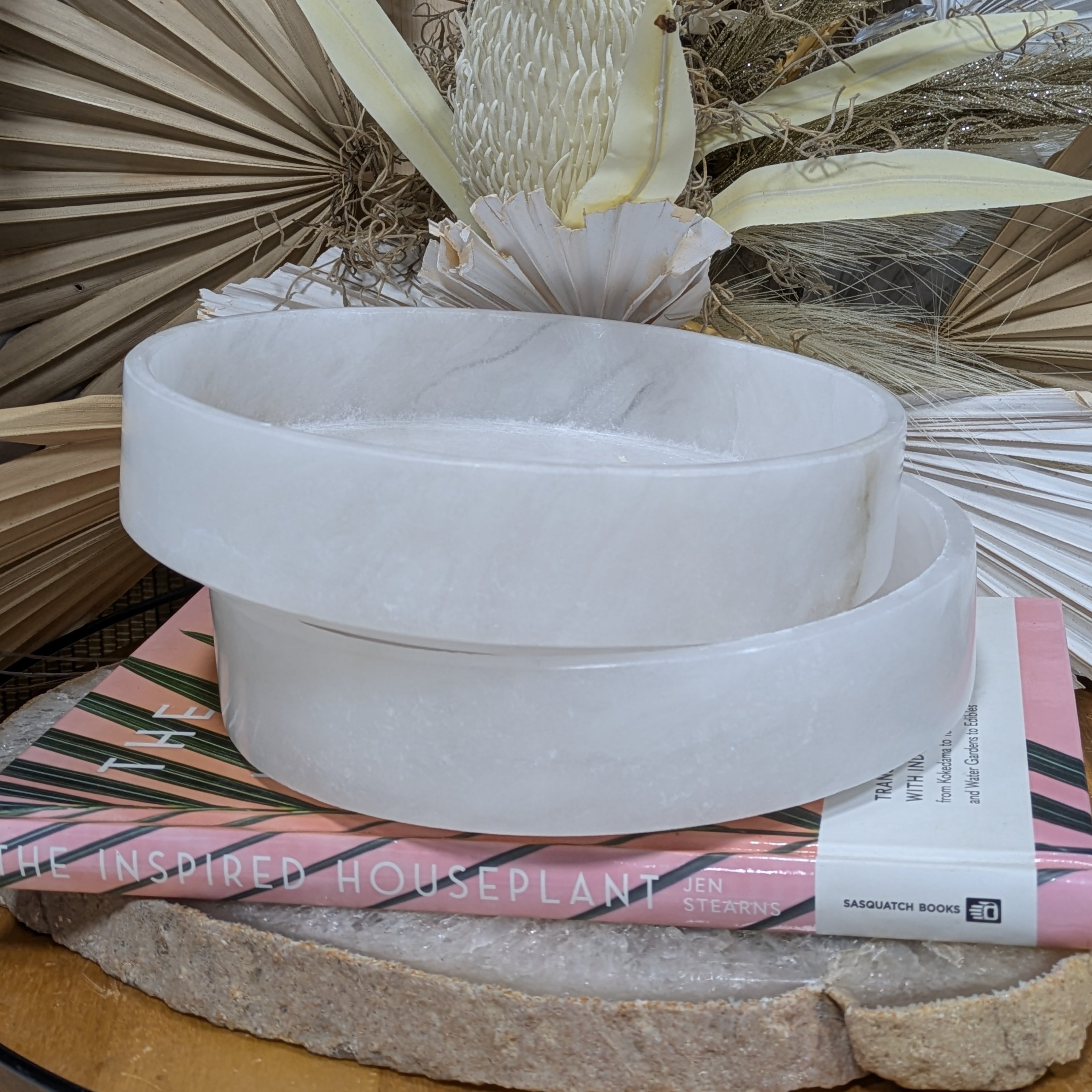 White Alabaster Bowls Wild Alabaster