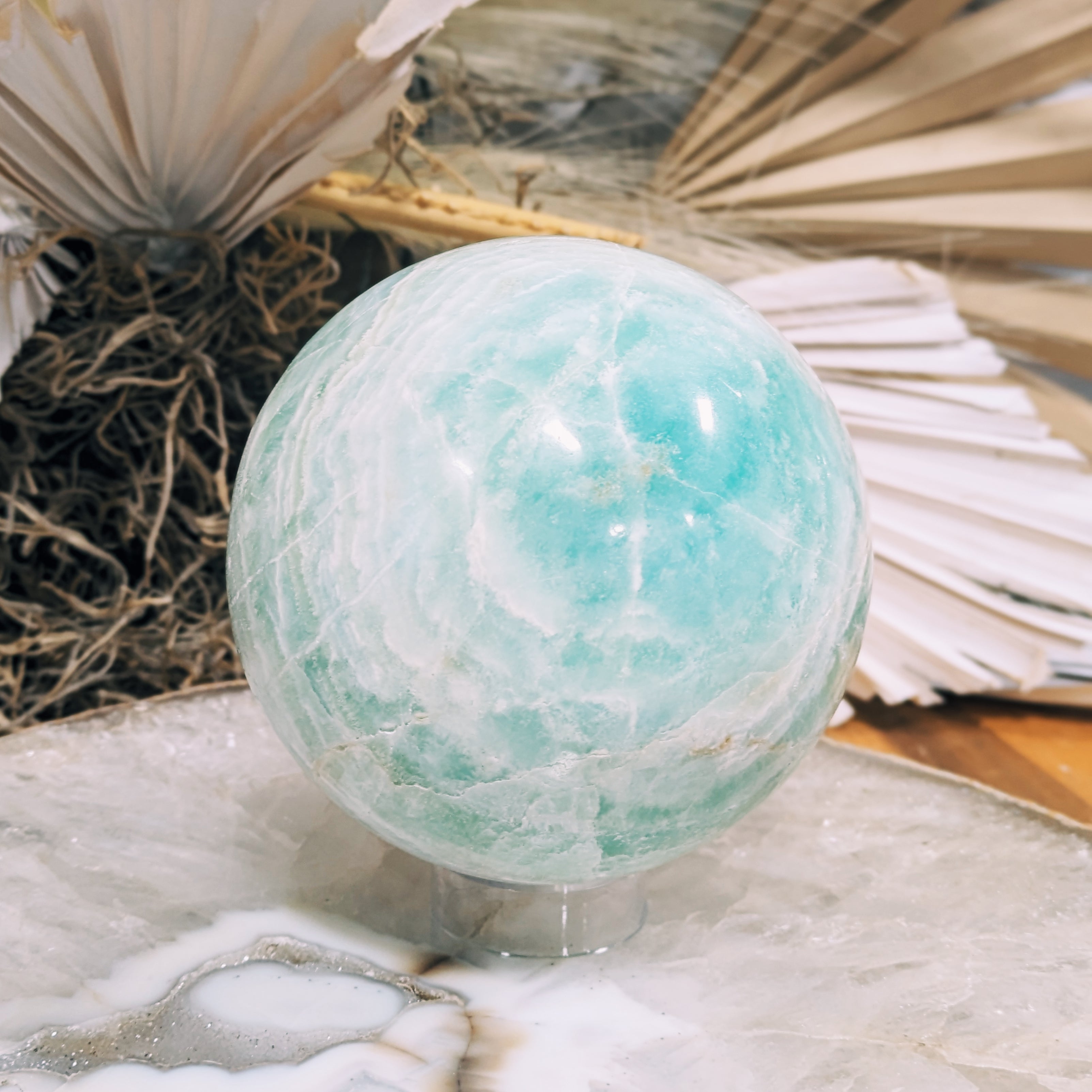 Caribbean Calcite Sphere Wild Alabaster