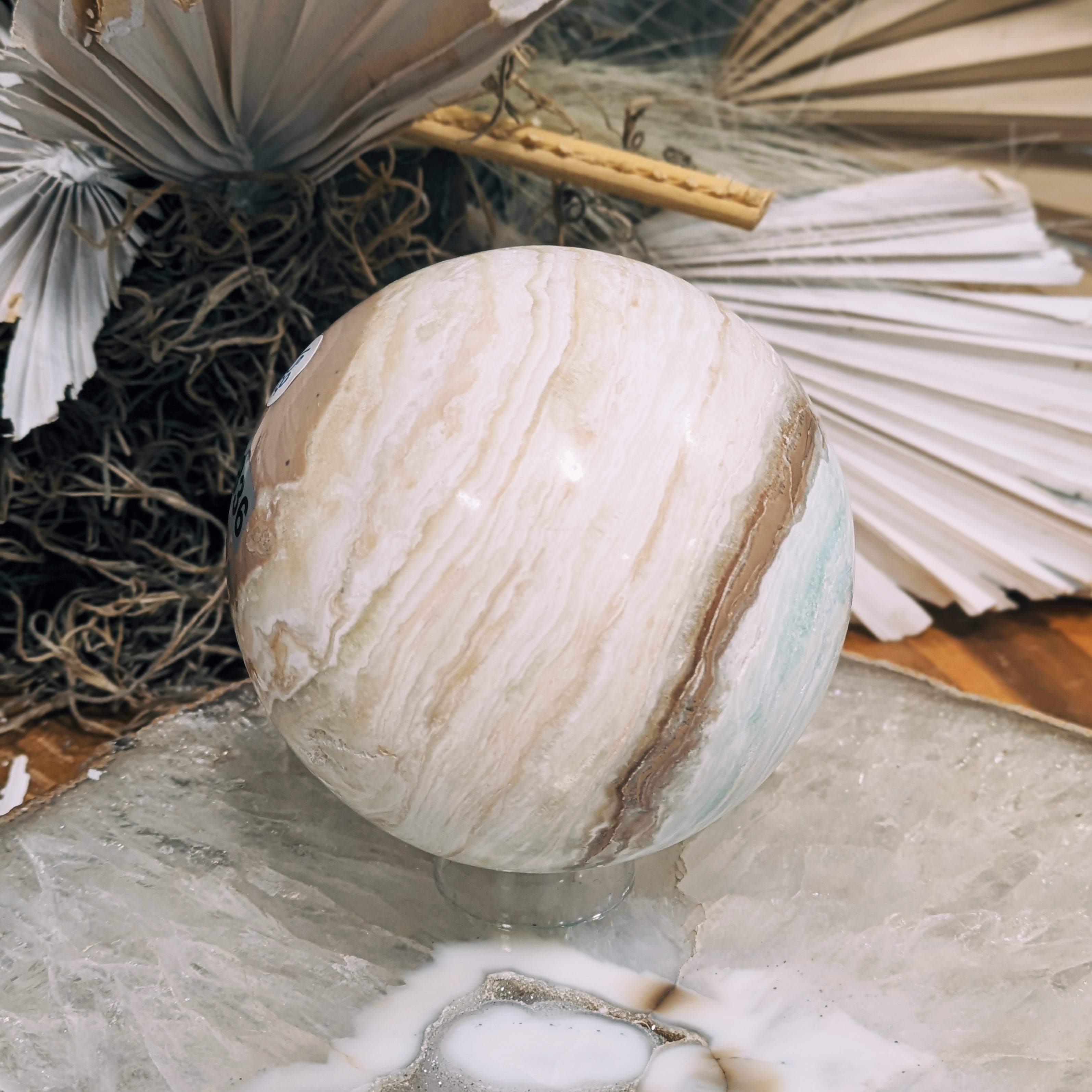 Caribbean Calcite Sphere Wild Alabaster