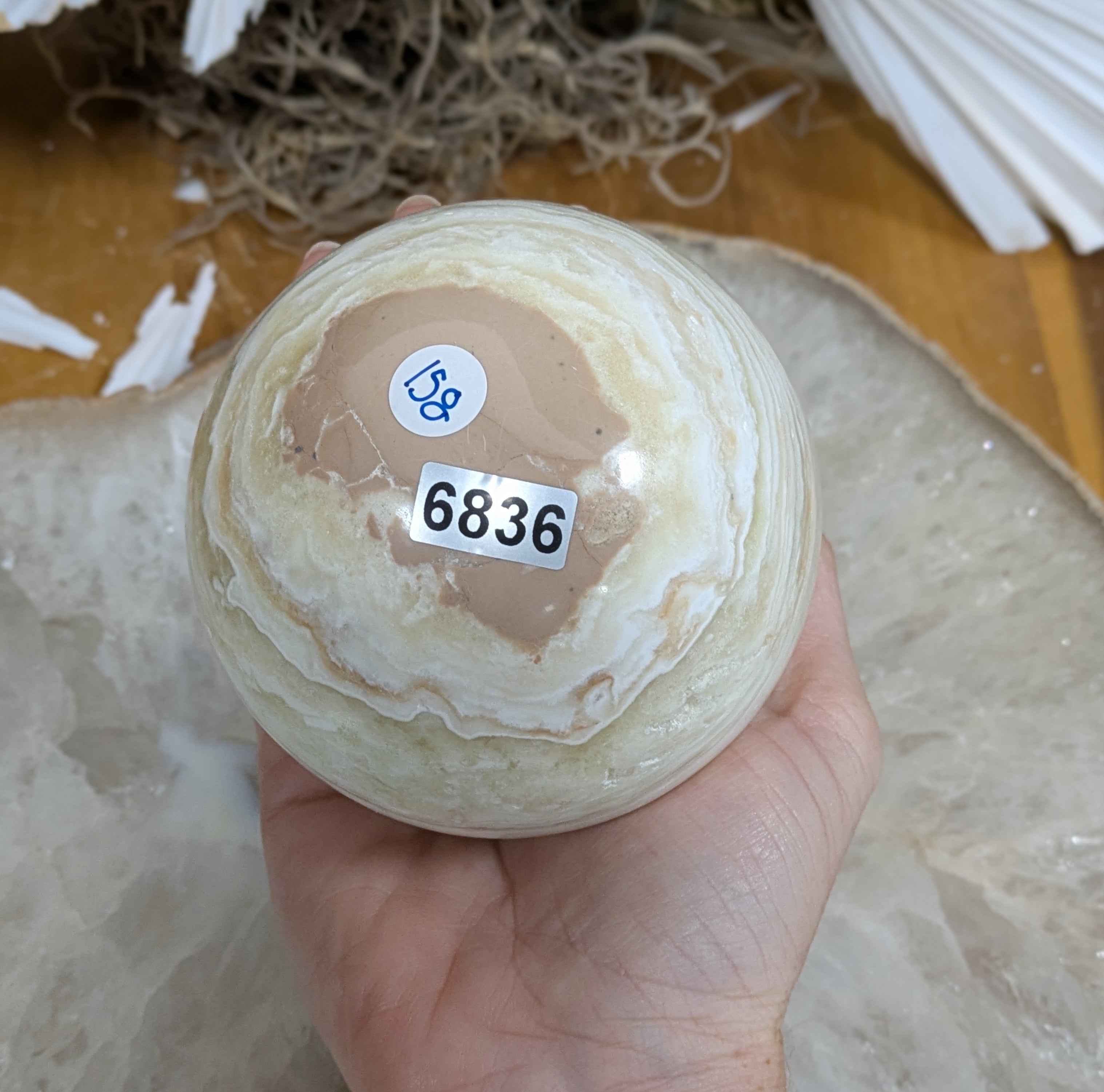 Caribbean Calcite Sphere Wild Alabaster