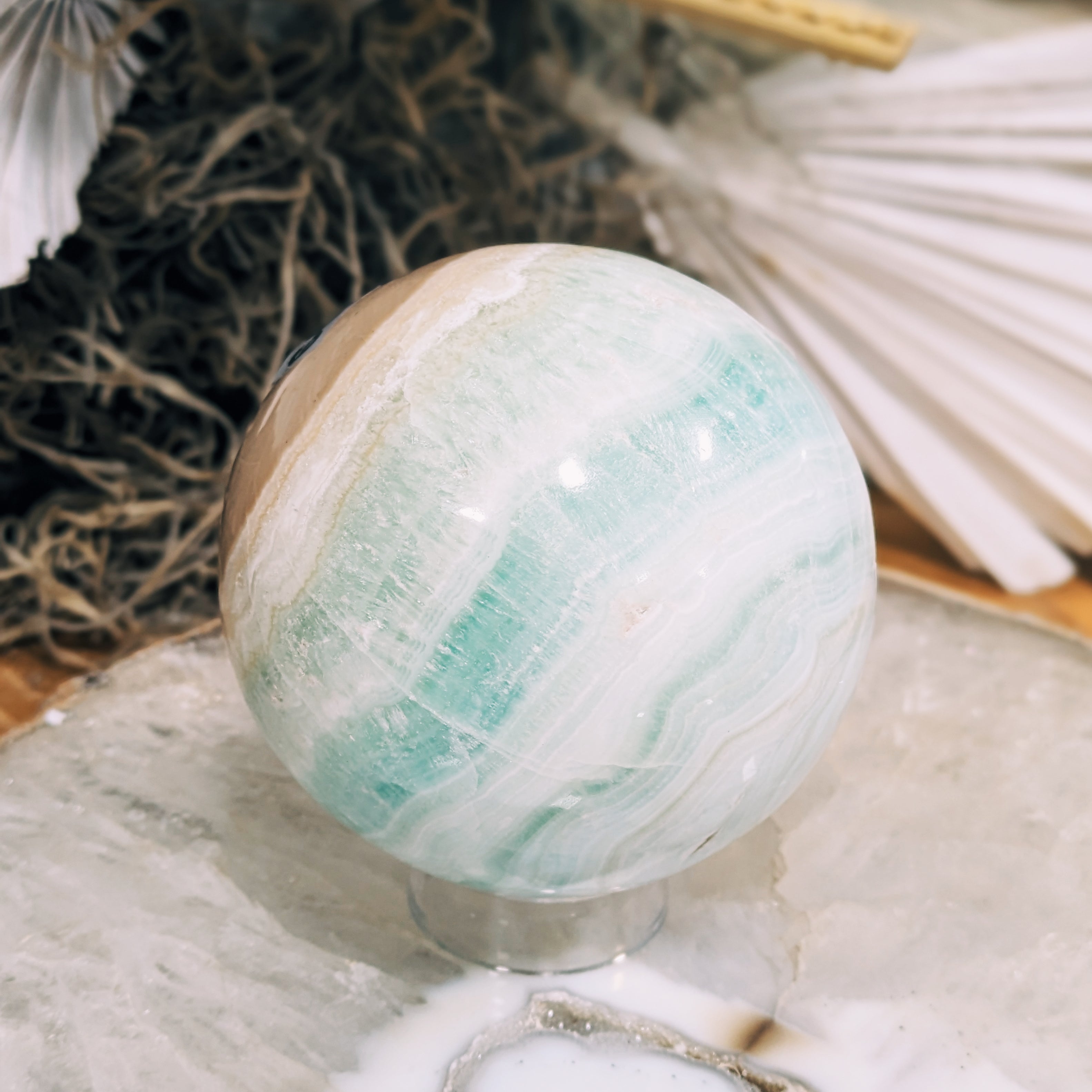 Caribbean Calcite Sphere Wild Alabaster