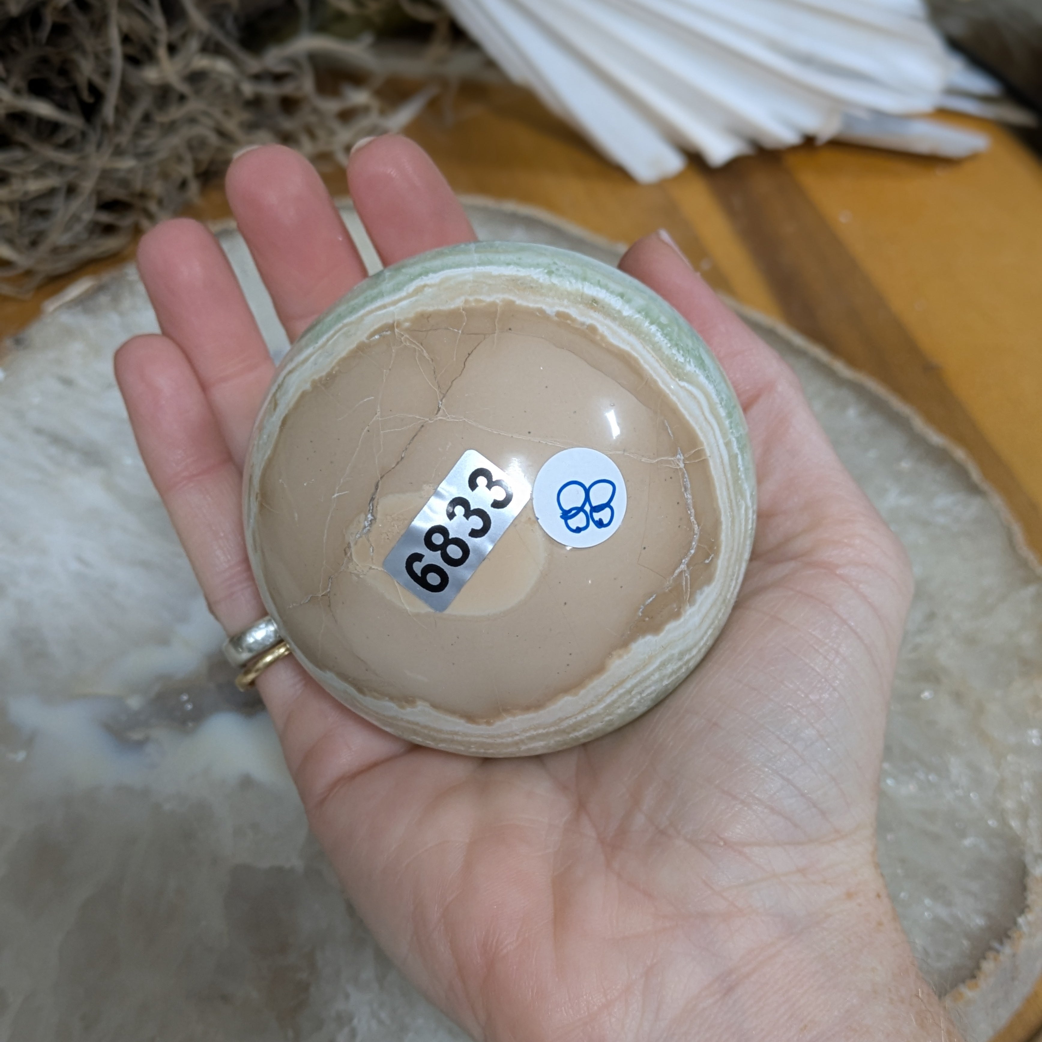 Caribbean Calcite Sphere Wild Alabaster