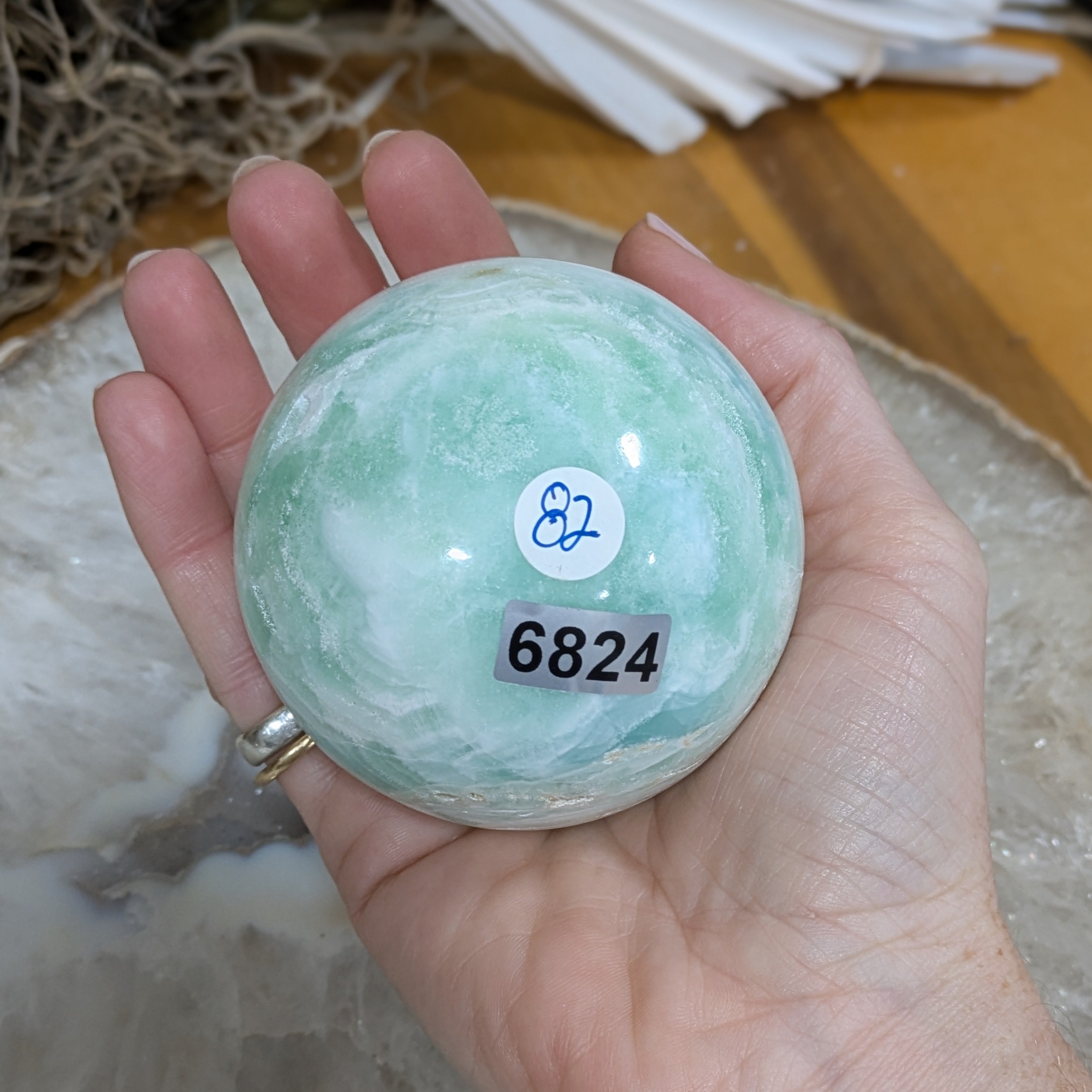 Caribbean Calcite Sphere Wild Alabaster