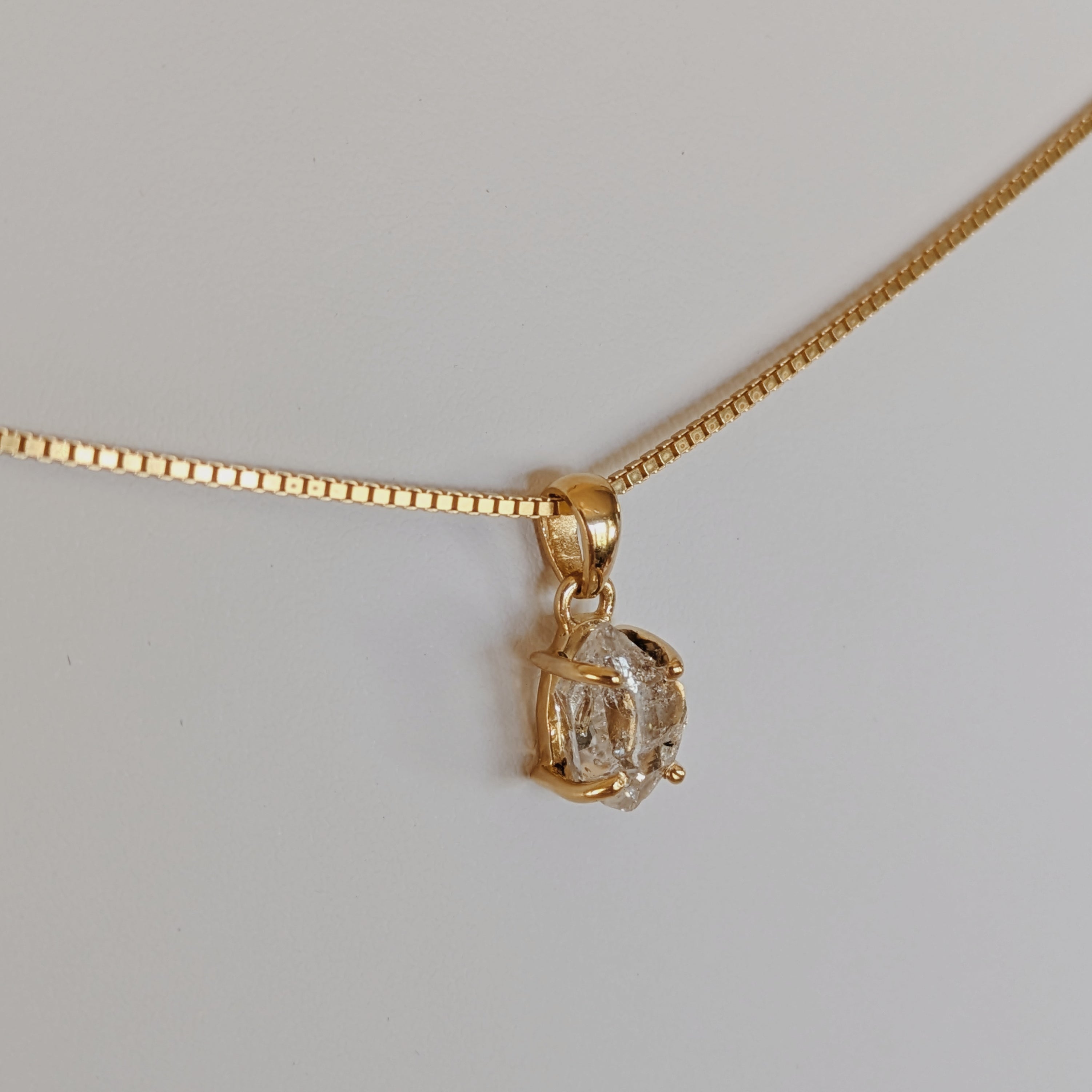 Herkimer Diamond Pendants | Gold Wild Alabaster