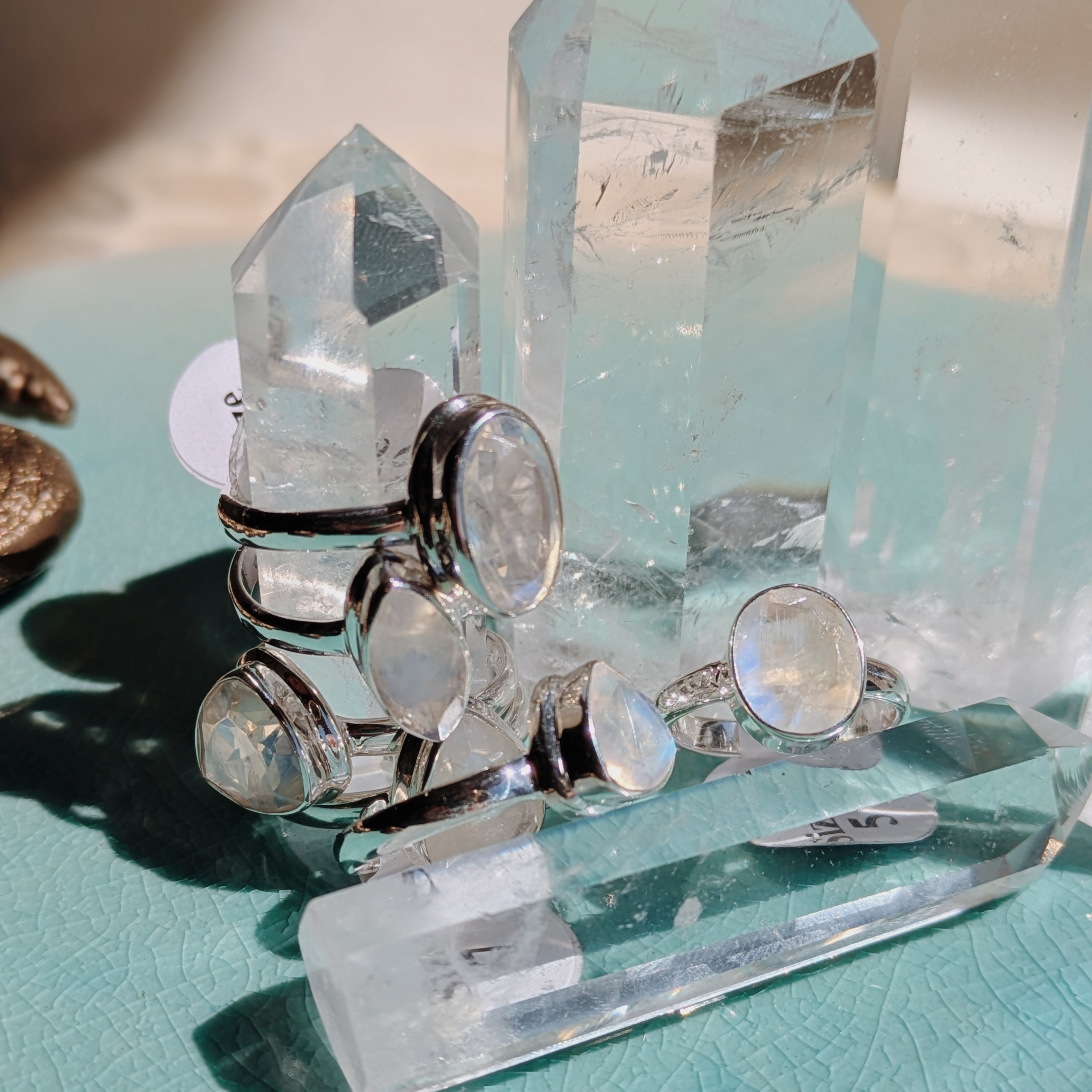 Faceted Moonstone Ring | Gold or Silver