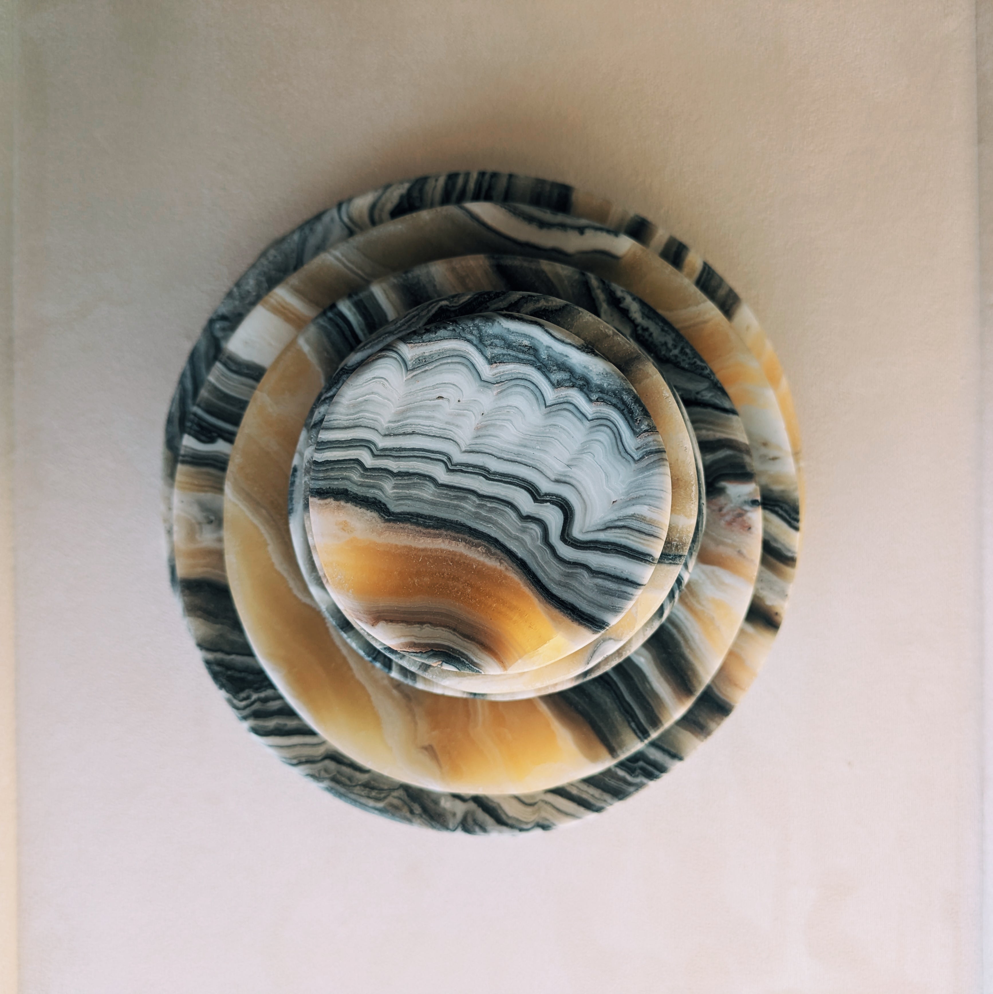 Zebra Calcite Nesting Bowl Set