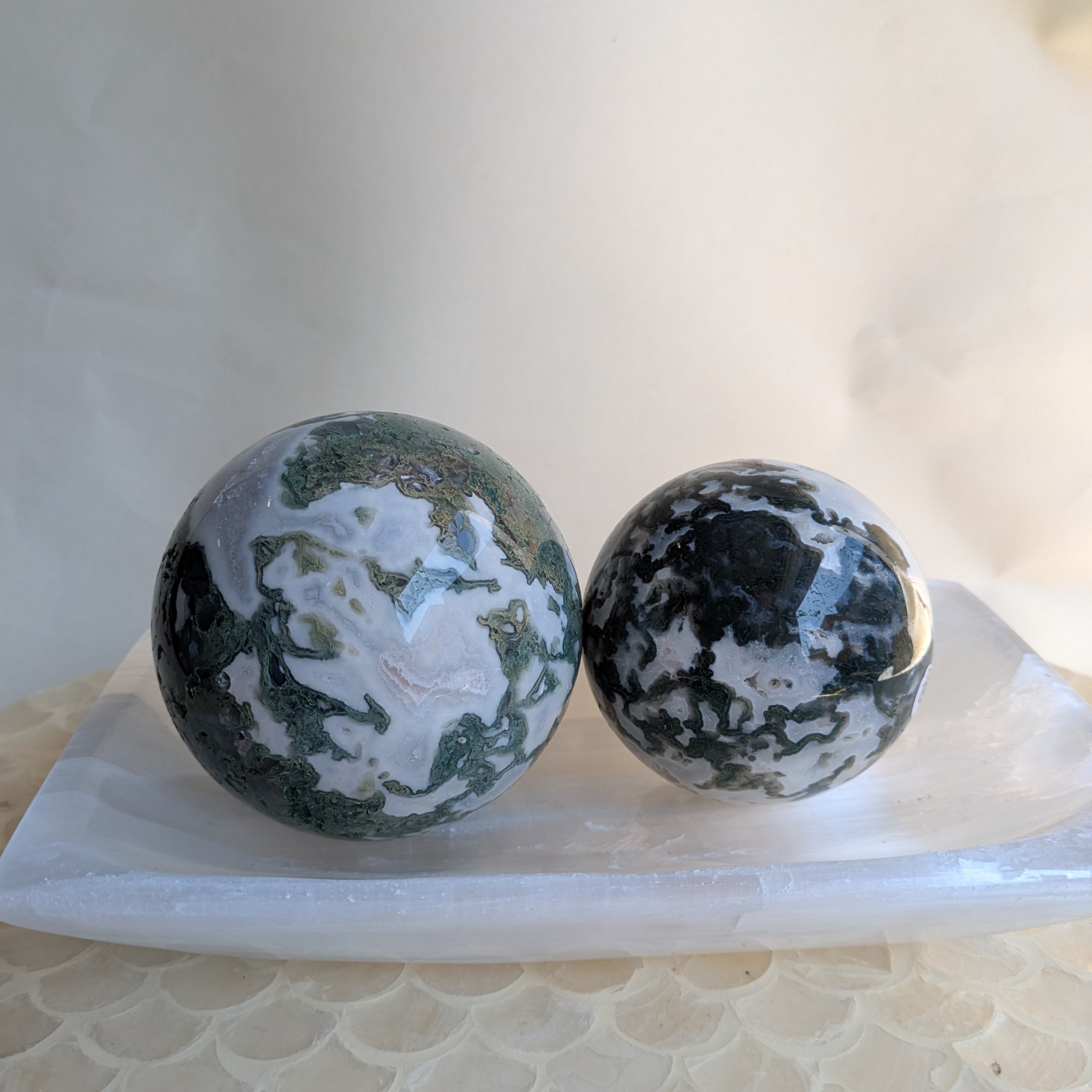 Moss Agate Spheres