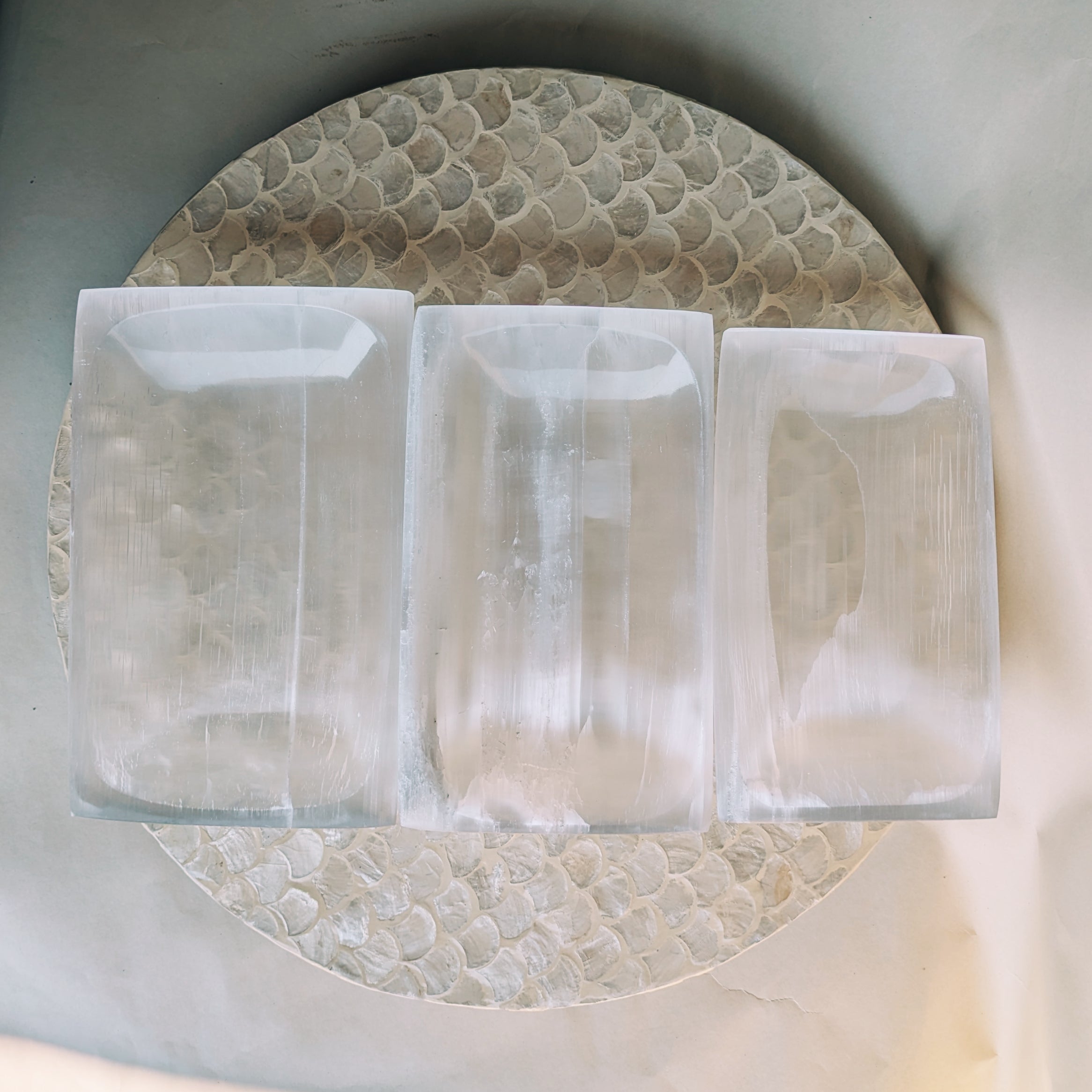 Polished Selenite Dish