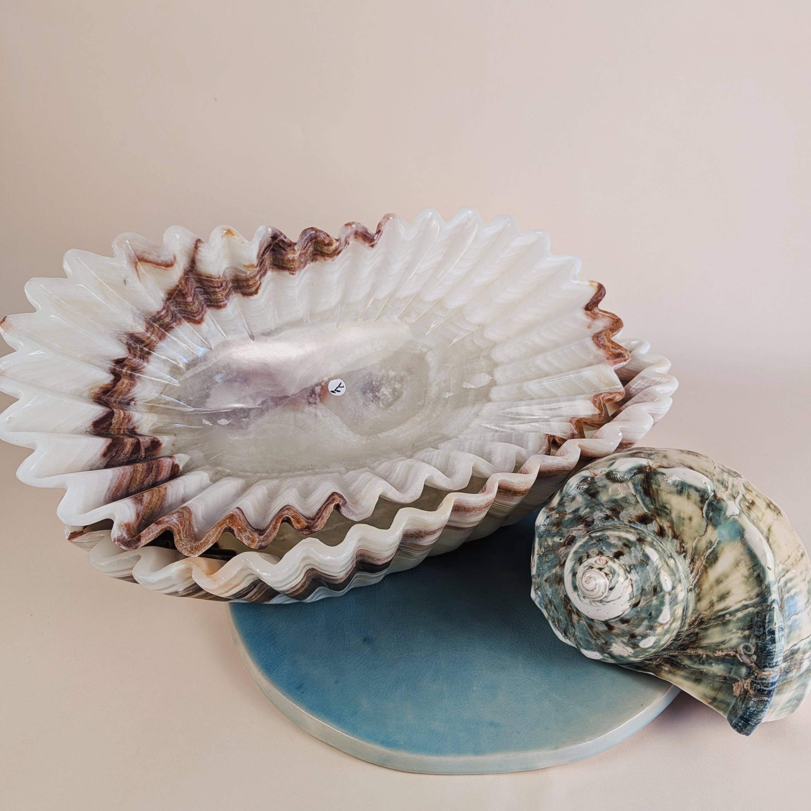 Green Onyx Scalloped Dish