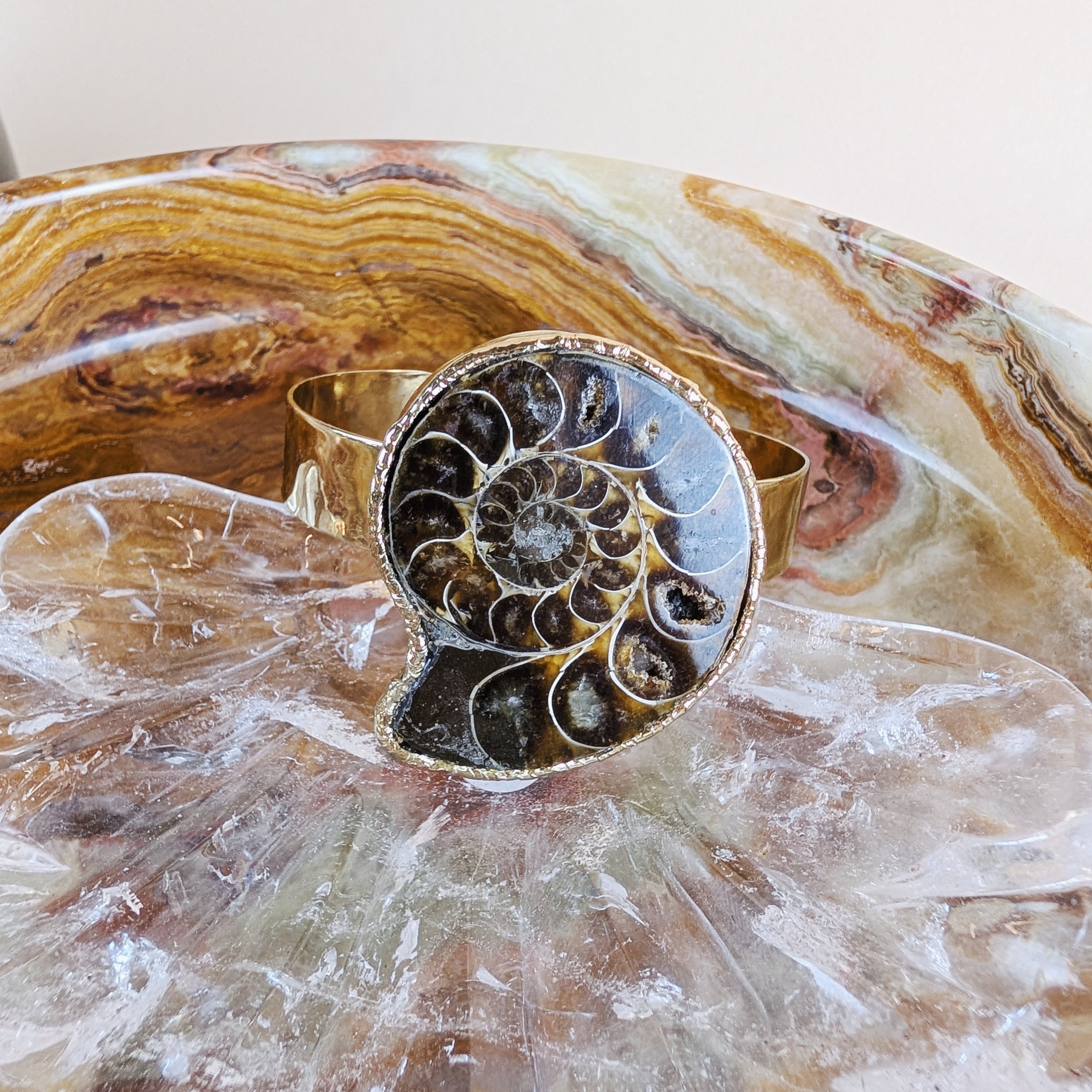 Ammonite Cuff Bracelet