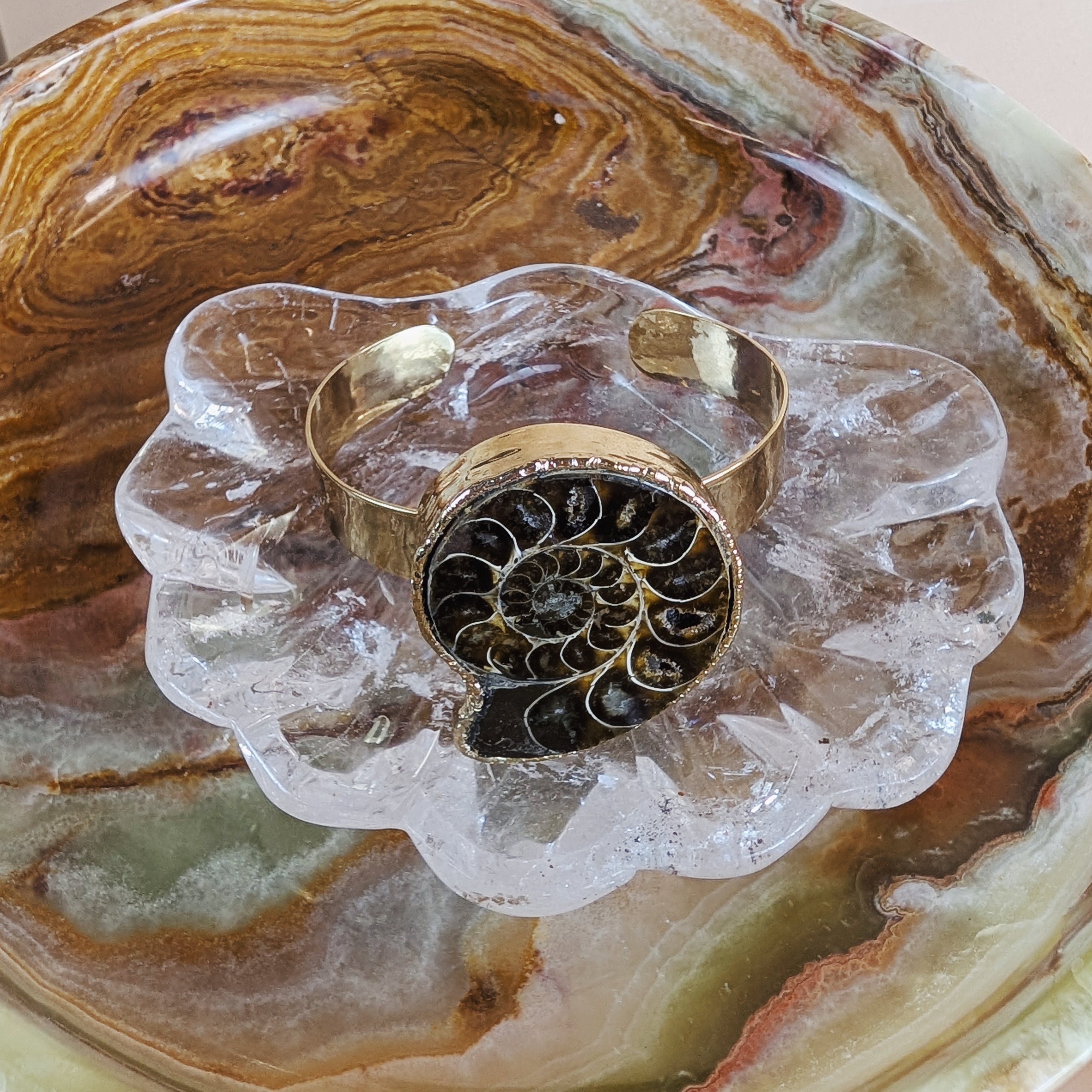 Ammonite Cuff Bracelet