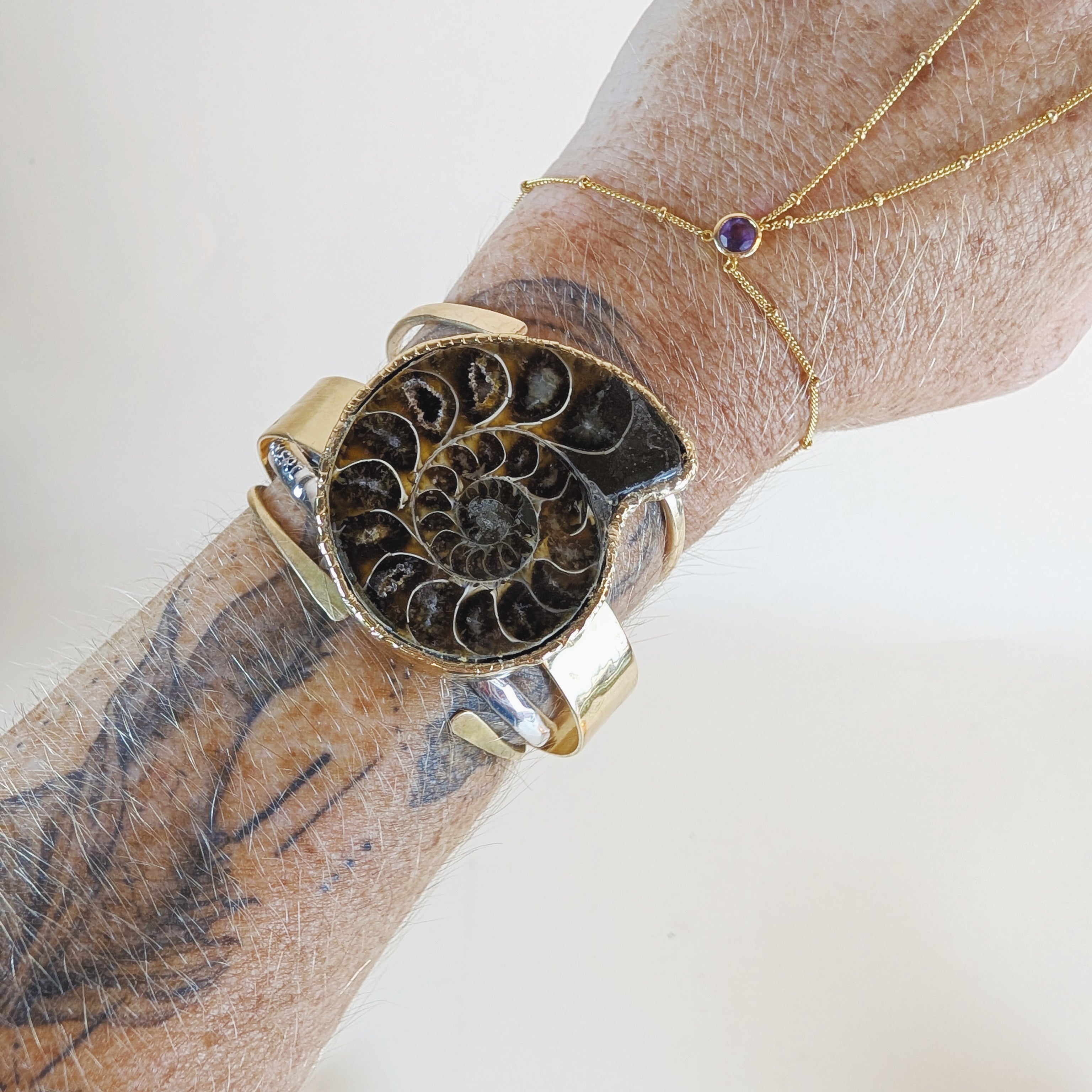 Ammonite Cuff Bracelet