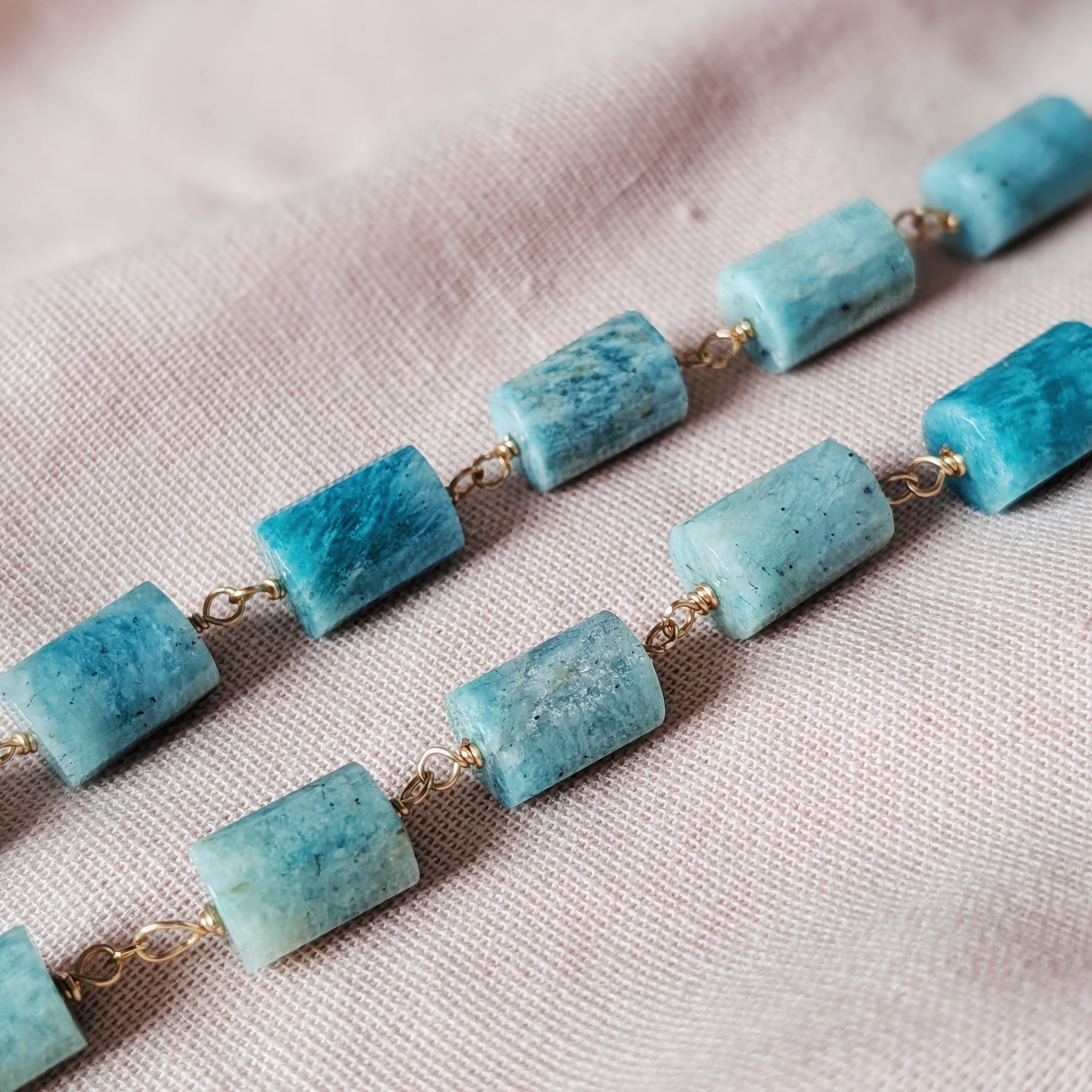 The Monrowe Necklace | Amazonite & Baroque Pearl
