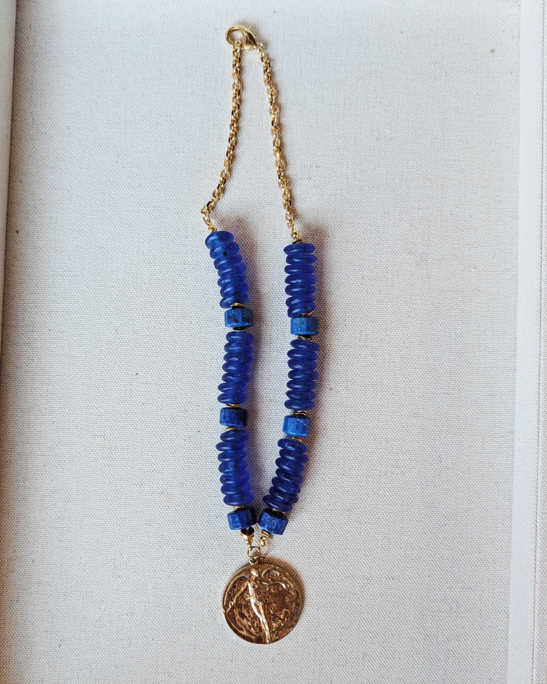 The Thea Necklace | Mediterranean Glass + Lapis