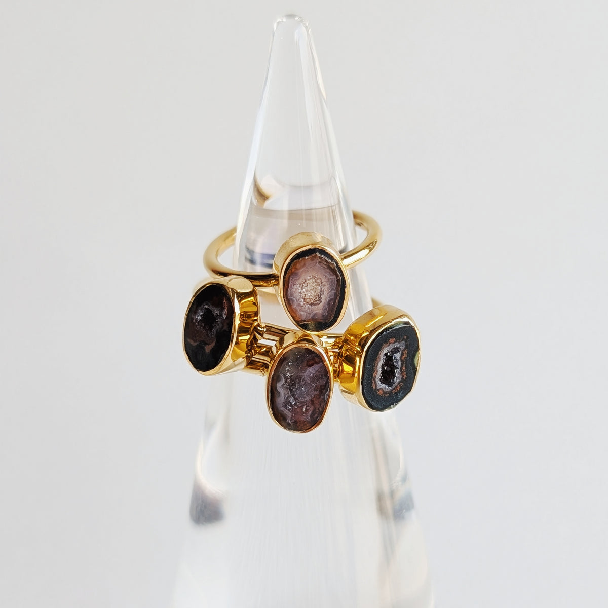 Dainty Druzy Agate Ring