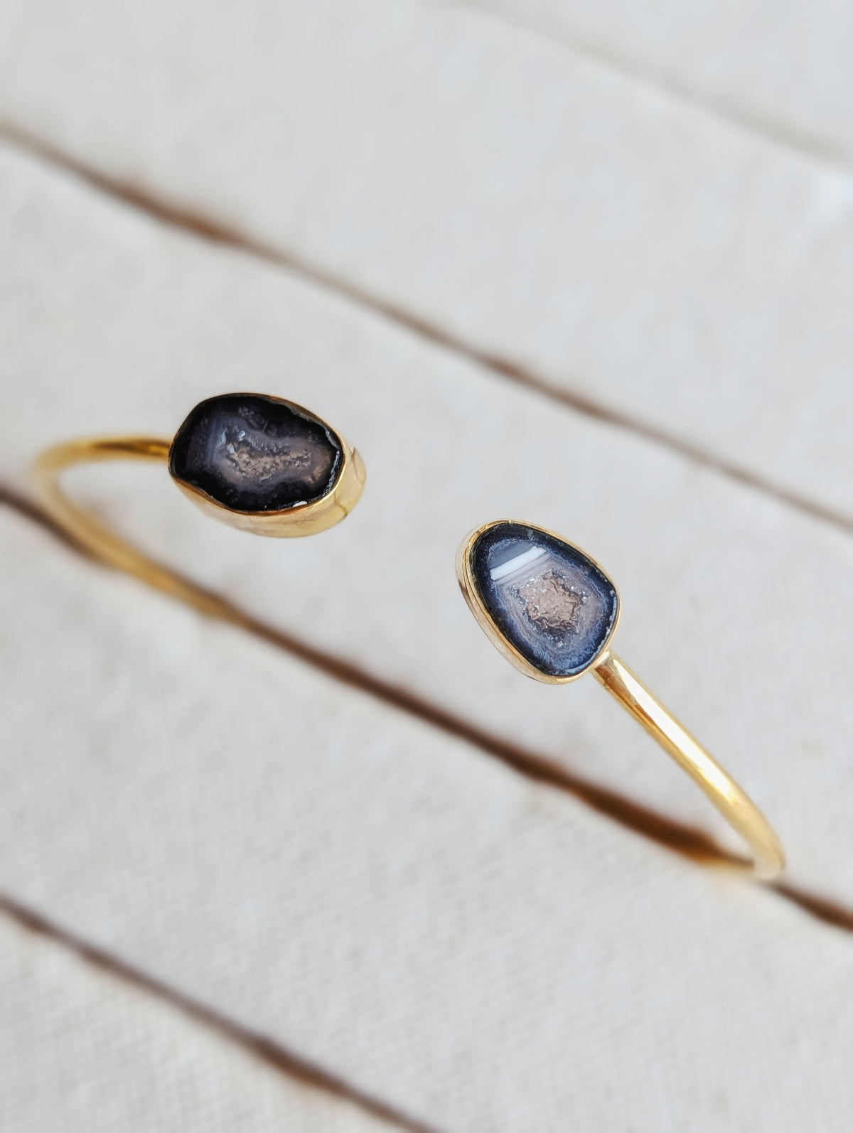 Dainty Agate Cuff Bracelet