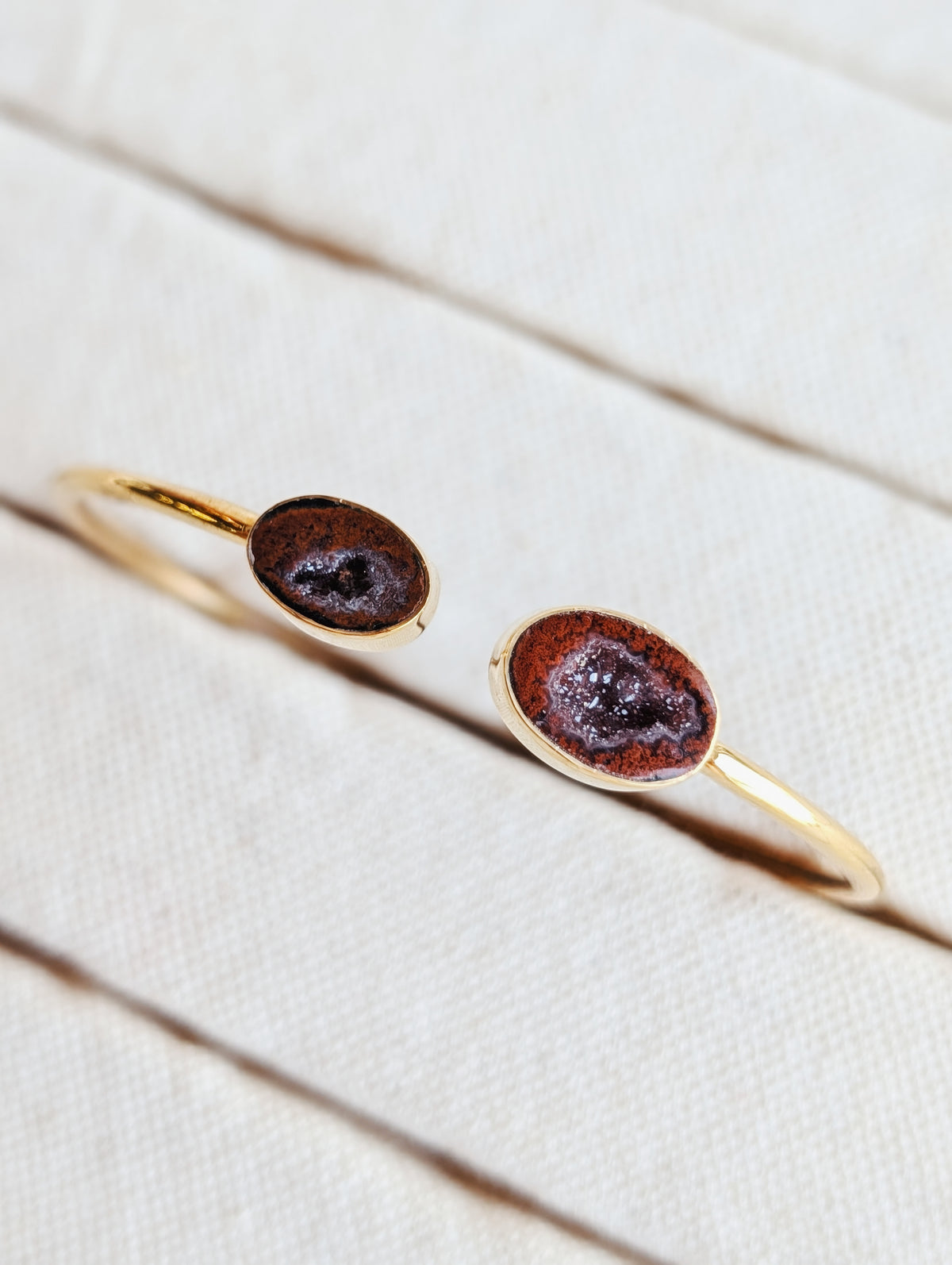 Dainty Agate Cuff Bracelet