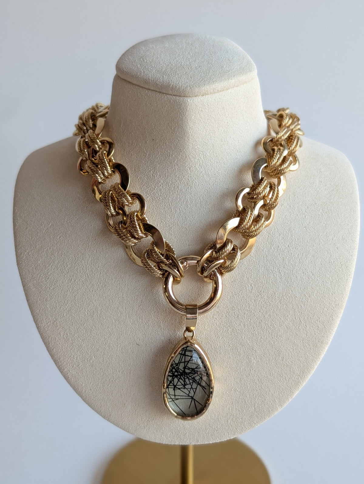 THE JETT NECKLACE | TOURMALINATED QUARTZ