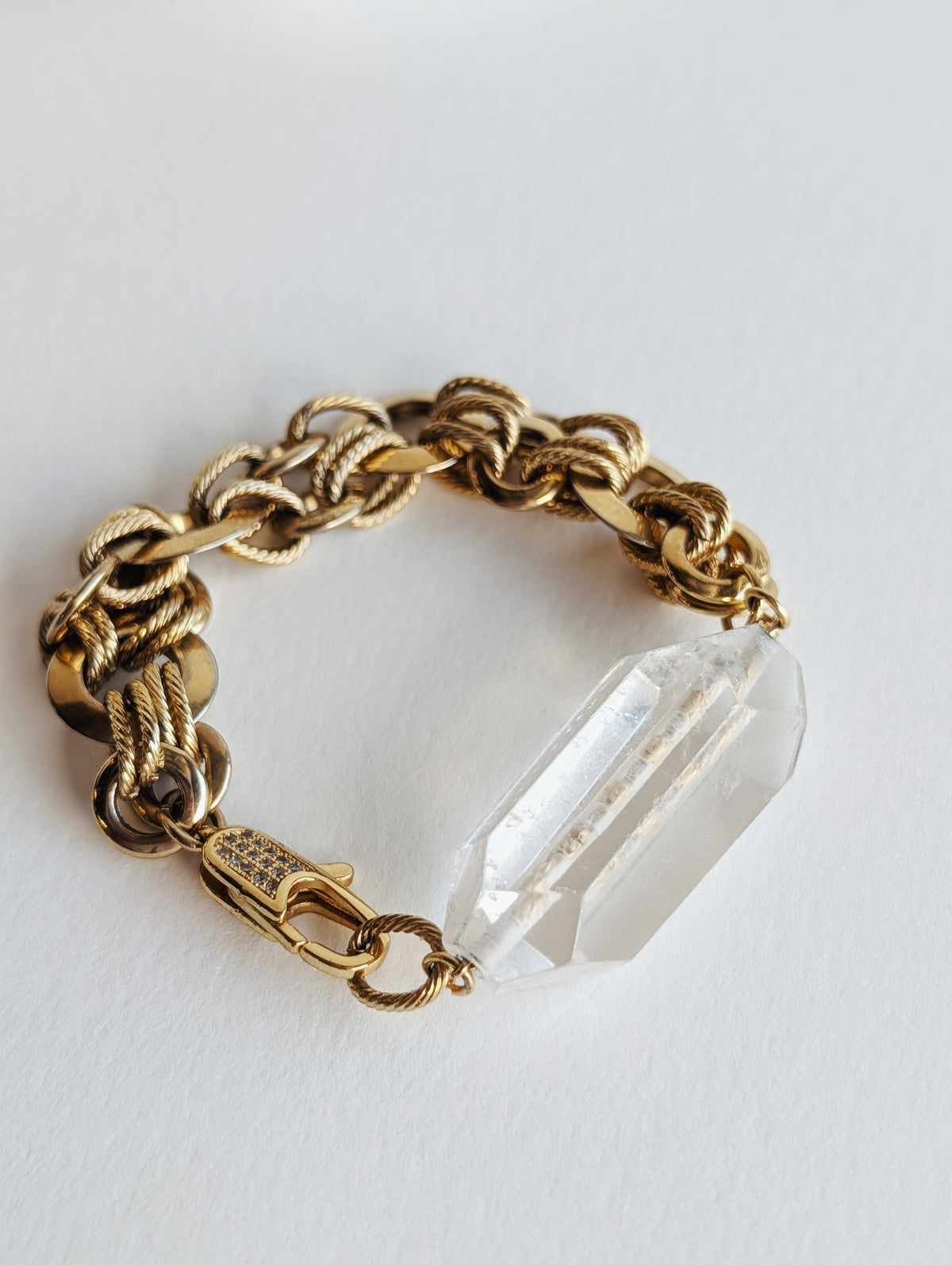 The Relic Bracelet | Clear Quartz + Pearl