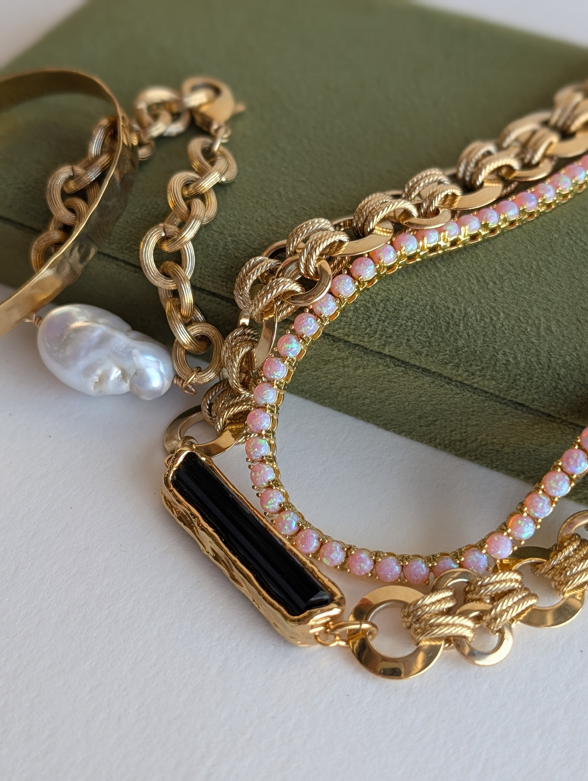 The Relic Bracelet | Clear Quartz + Pearl
