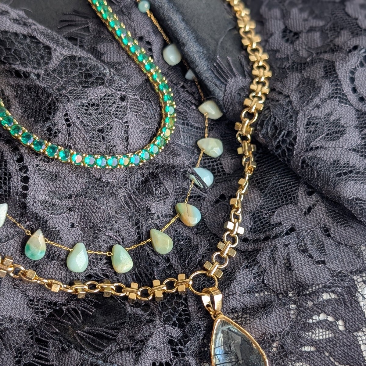 THE CELESTE NECKLACE | AMAZONITE
