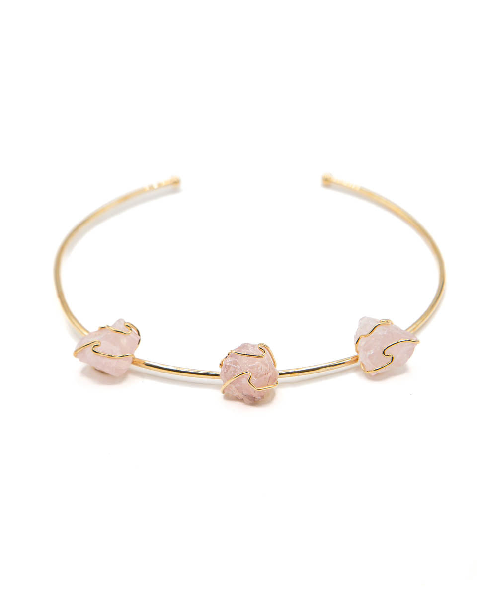 Kendra Quartz Cuff Necklace Wild Alabaster