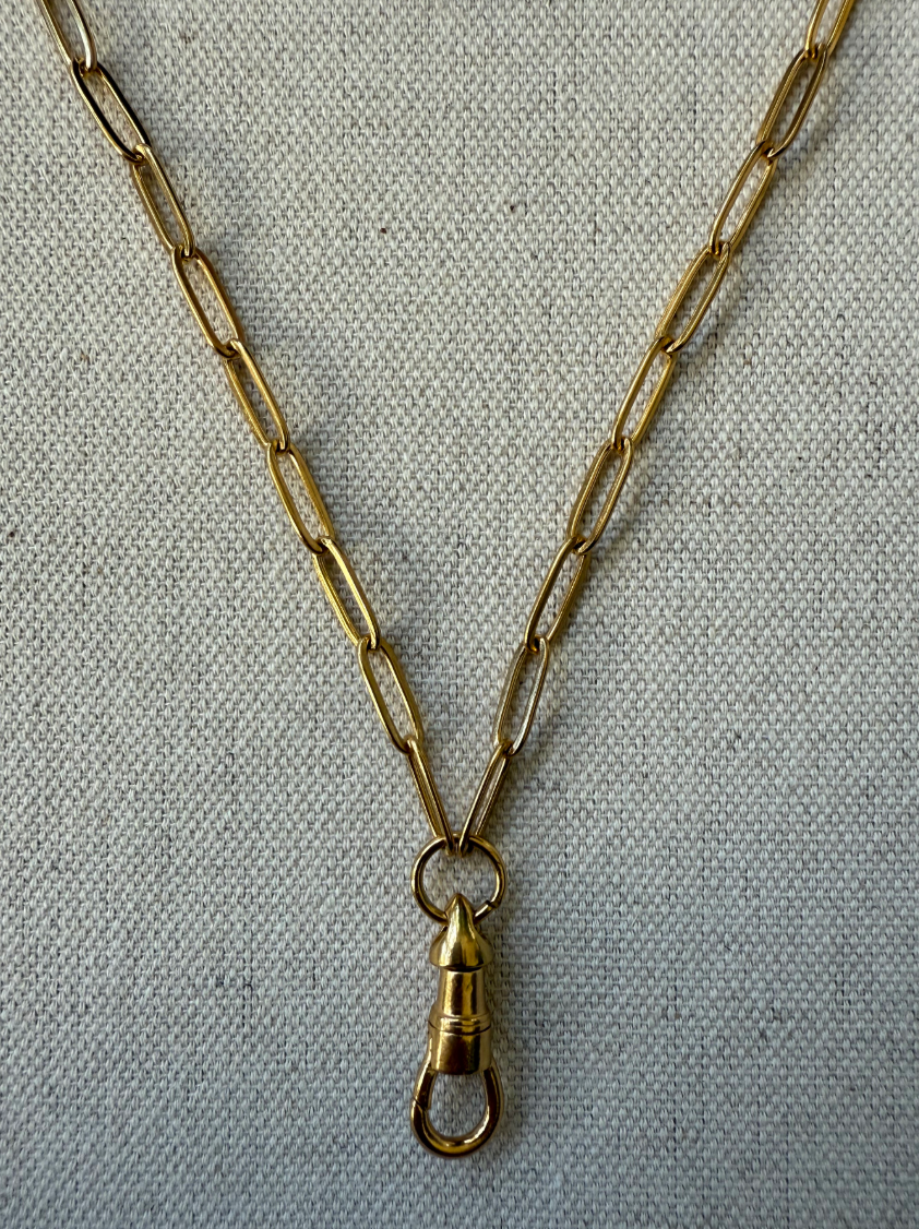 Paperclip Chain Charm Necklace