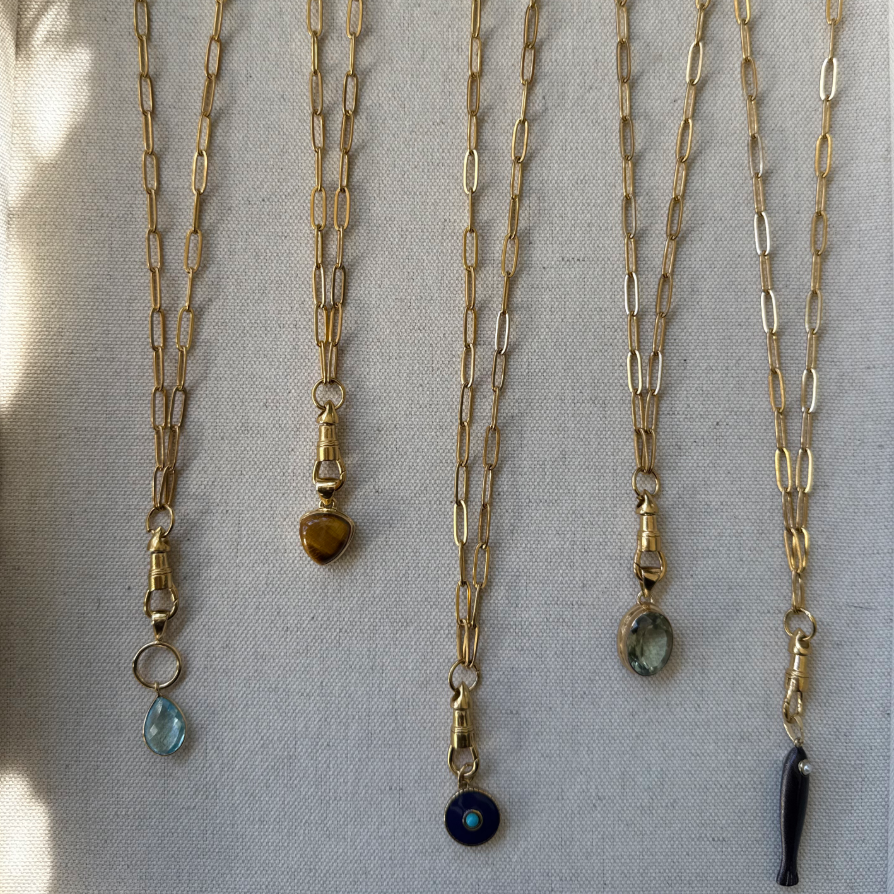 Paperclip Chain Charm Necklace