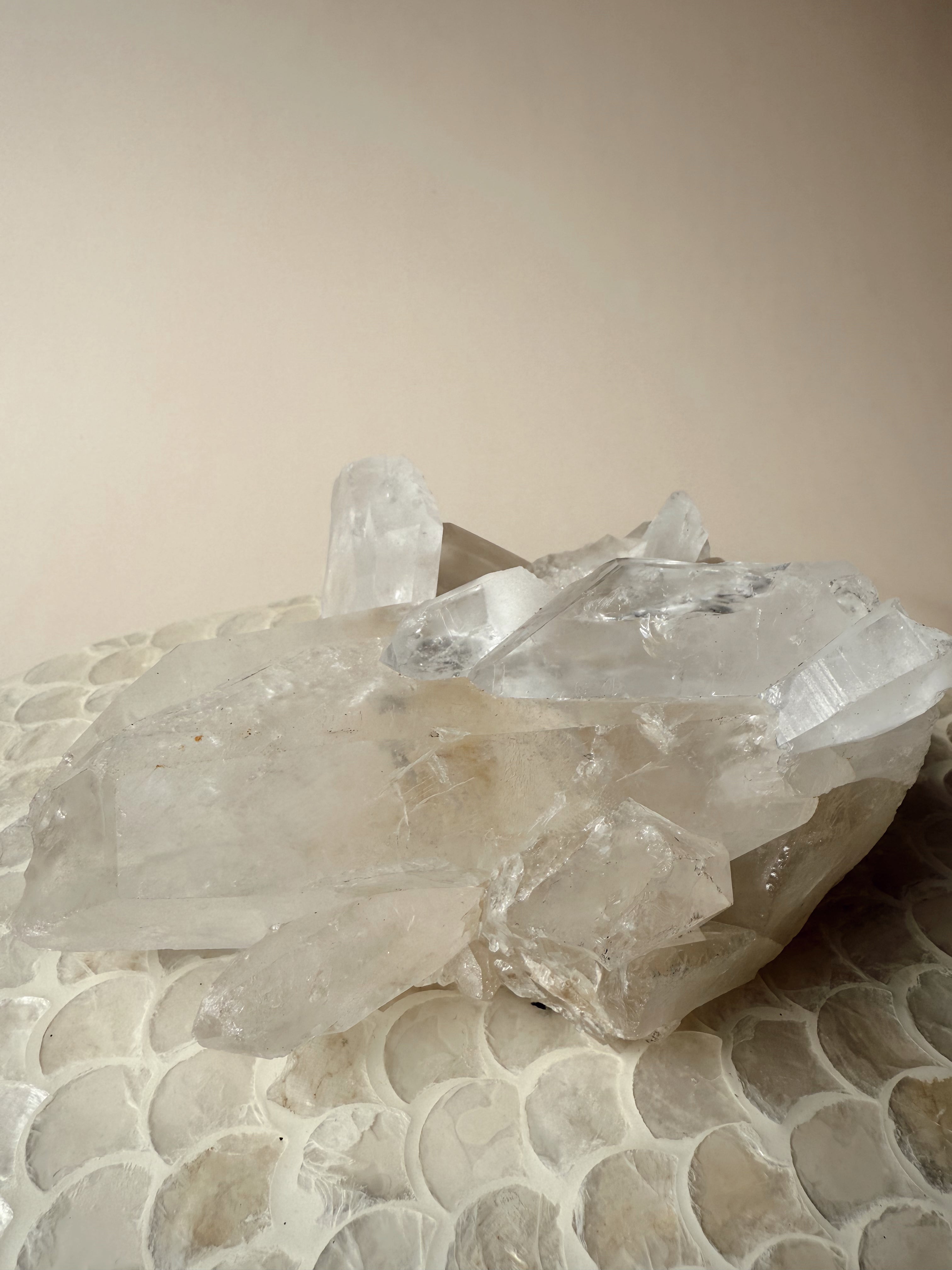 XL Clear Quartz Cluster Votive