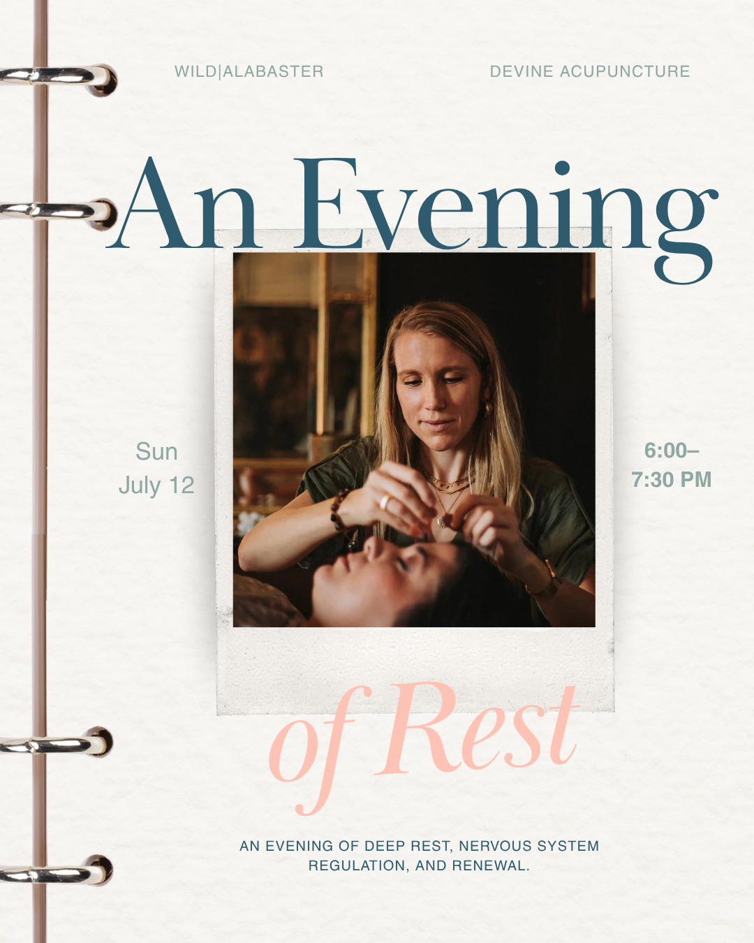 An Evening of Rest | Community Acupuncture & Sound Bath Experience