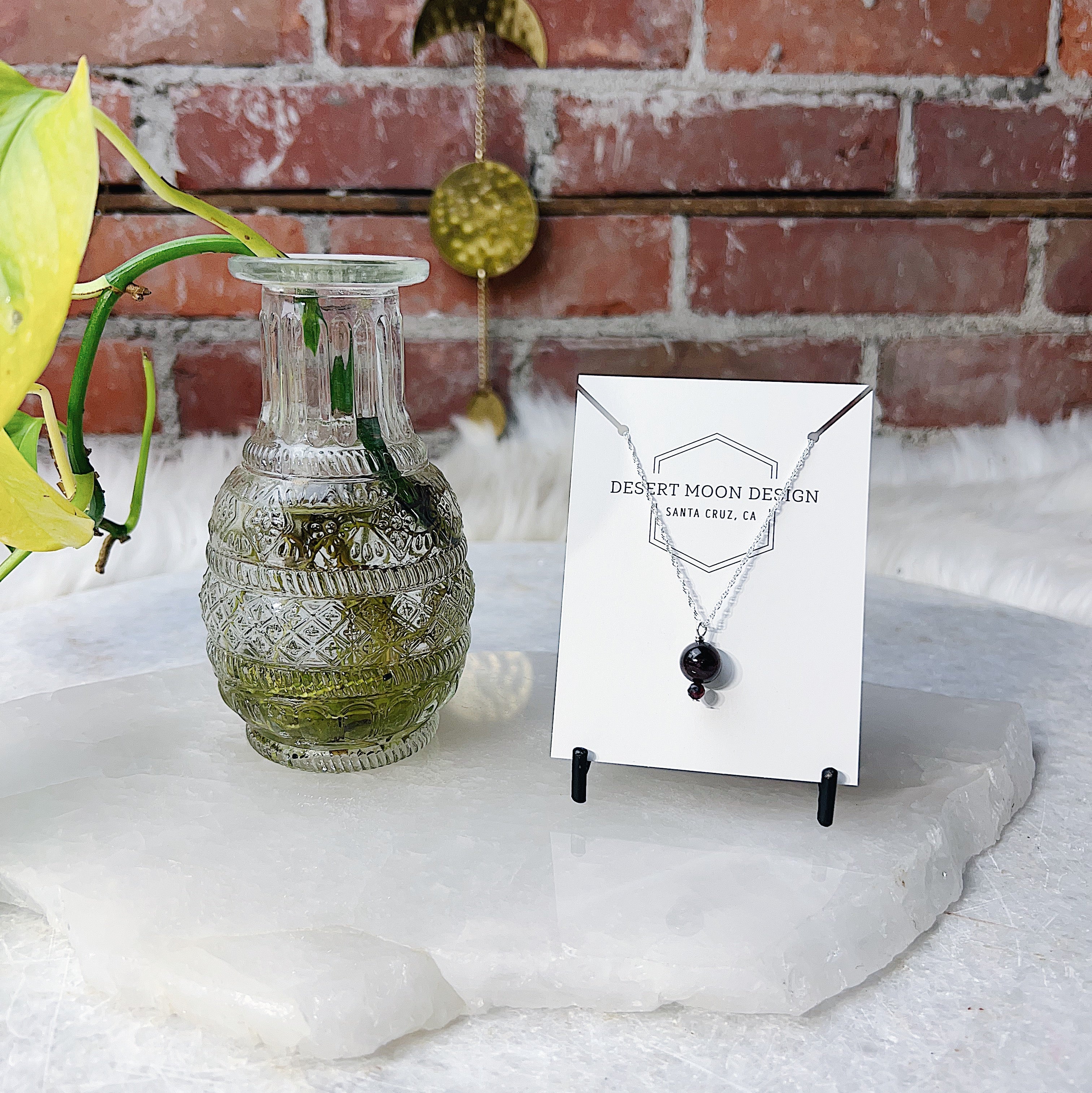 Desert Moon Manifesting Garnet Necklace Desert Moon