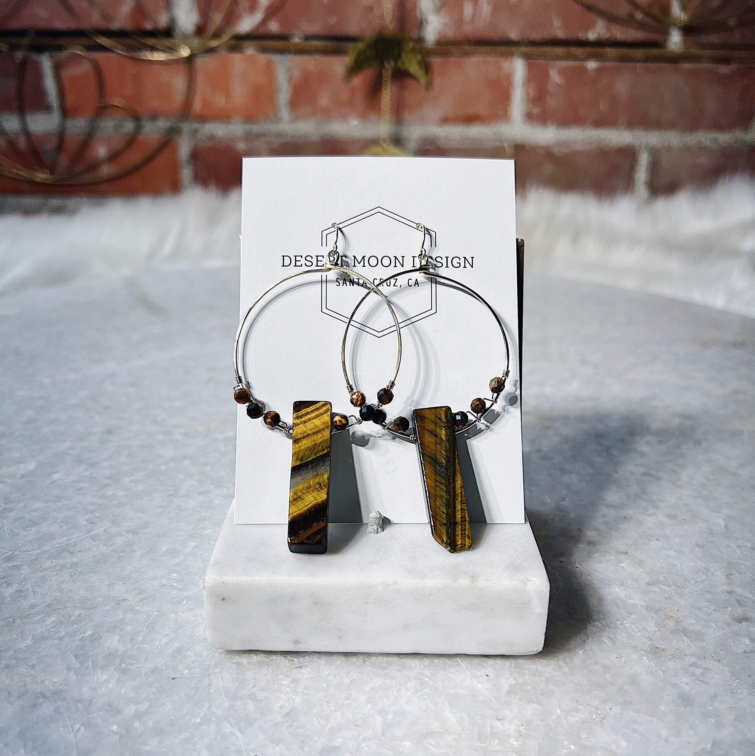 Desert Moon Design Tiger's Eye June Earrings Desert Moon