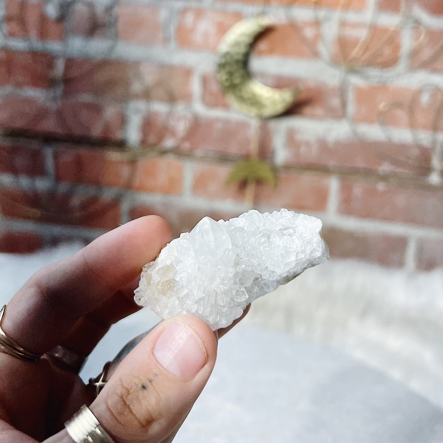 Intuitively Chosen Spirit Quartz Cluster Wild Alabaster