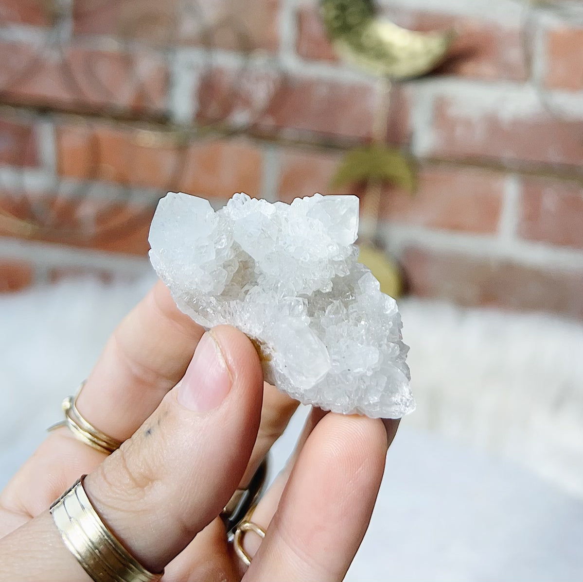Intuitively Chosen Spirit Quartz Cluster Wild Alabaster