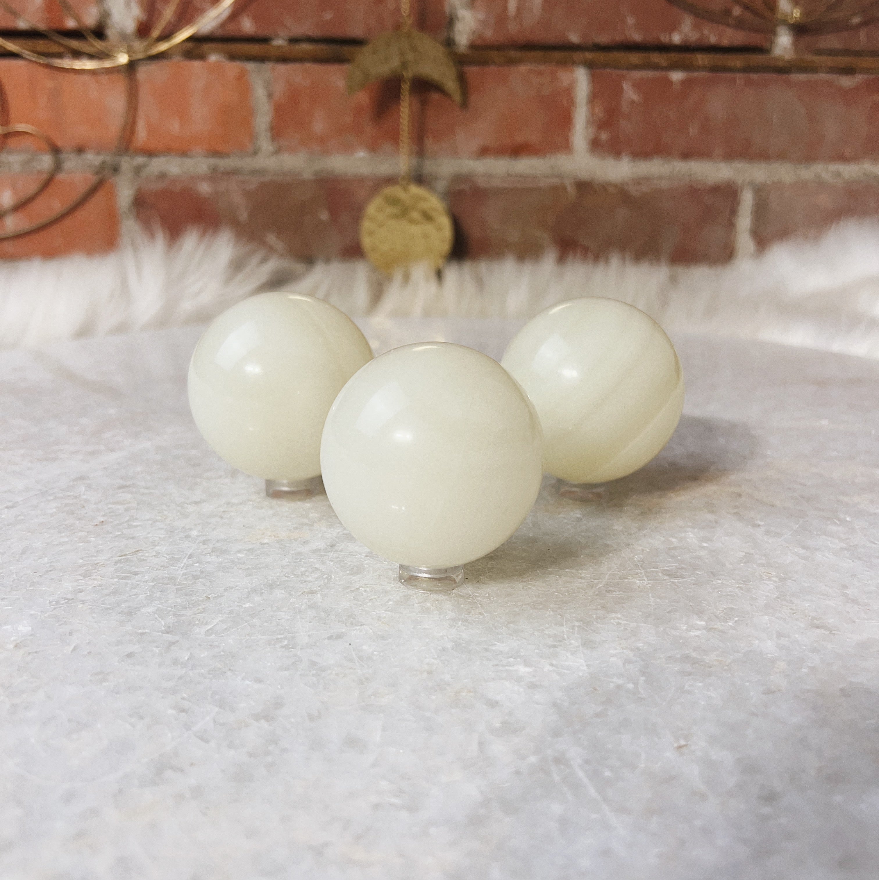 Intuitively Chosen Pistachio Calcite Small Sphere Wild Alabaster