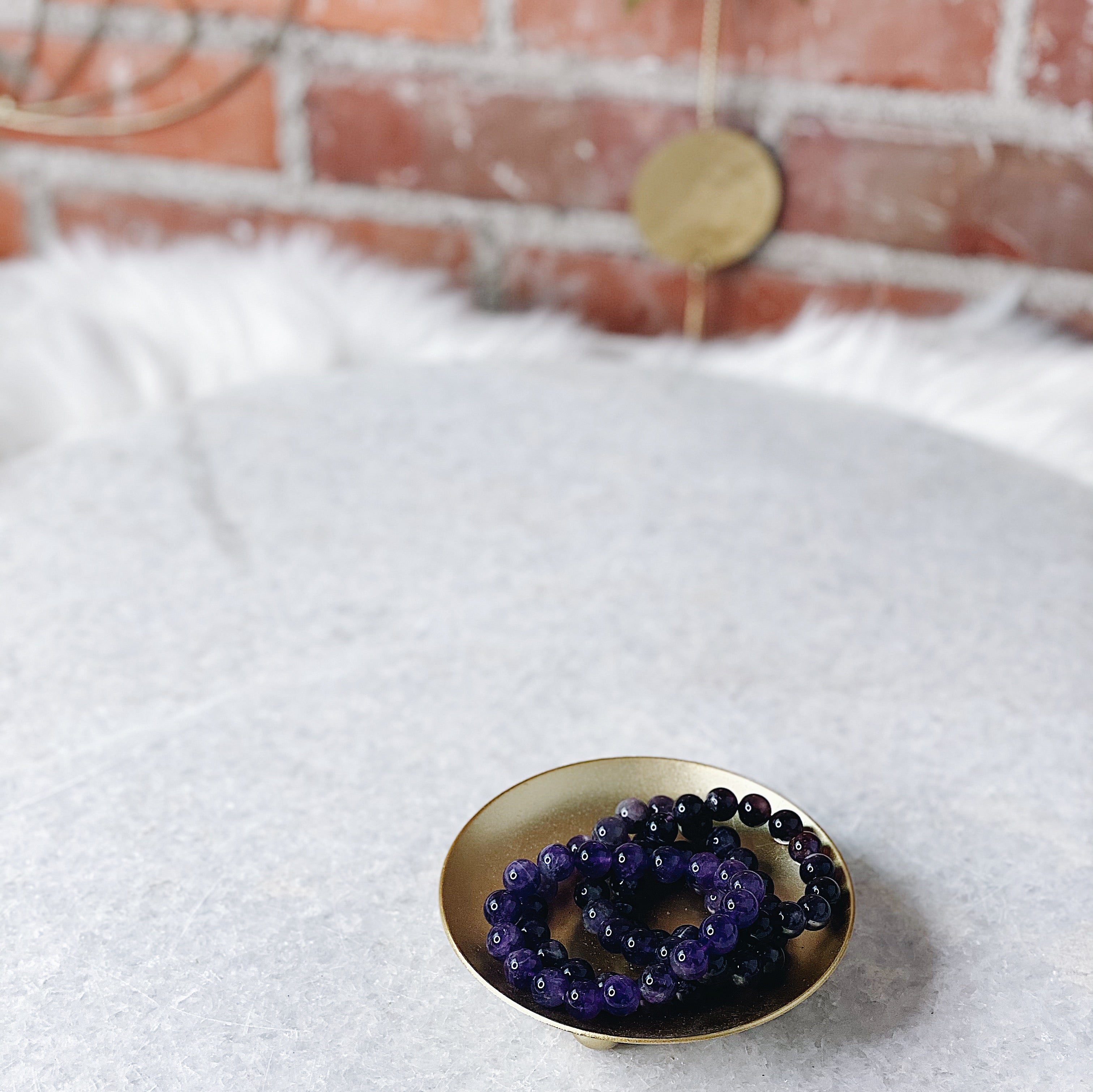 Intuitively Chosen Amethyst Round Stone Bracelet Wild Alabaster