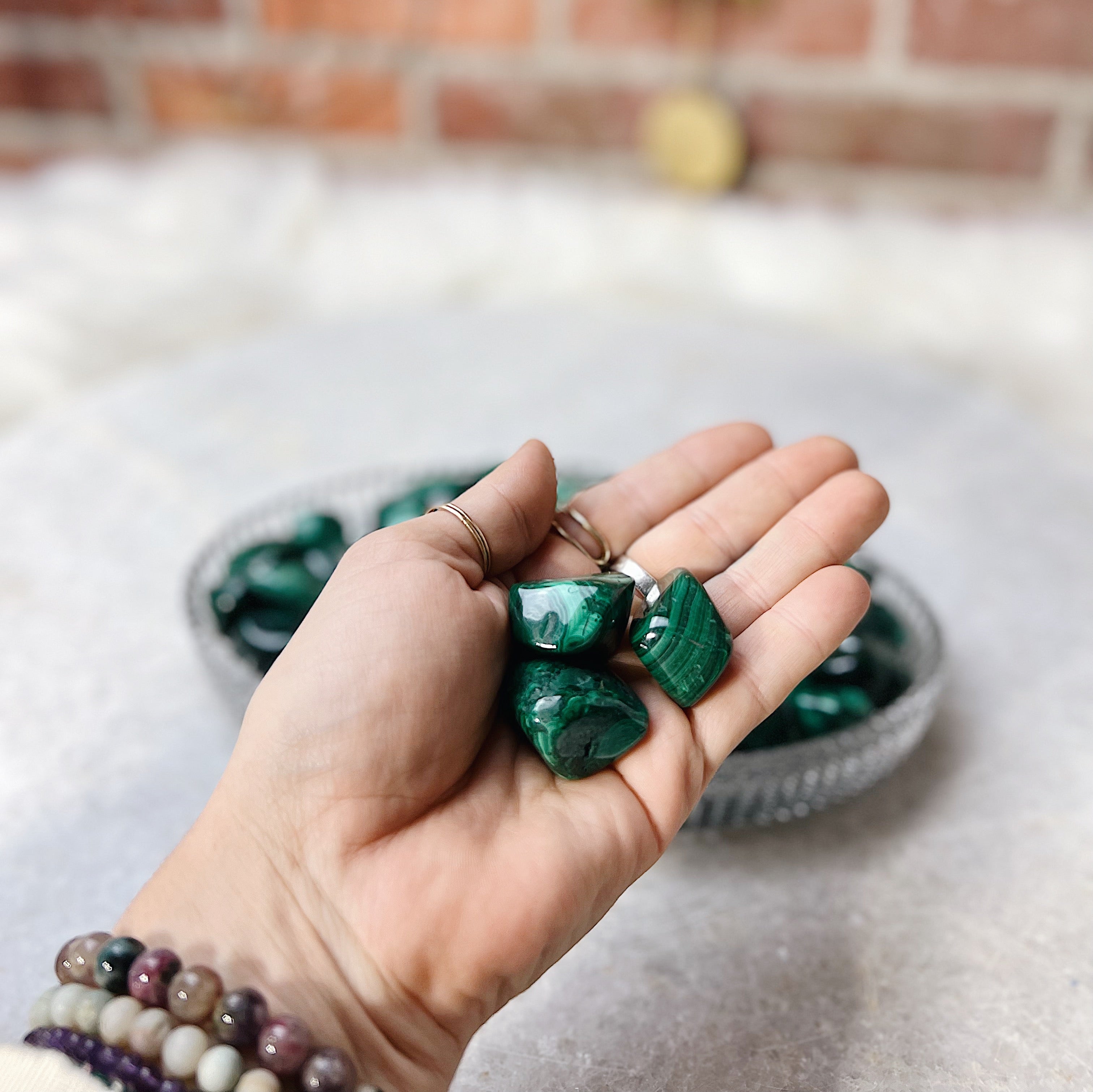 Intuitively Chosen Malachite Pocket Trio Wild Alabaster