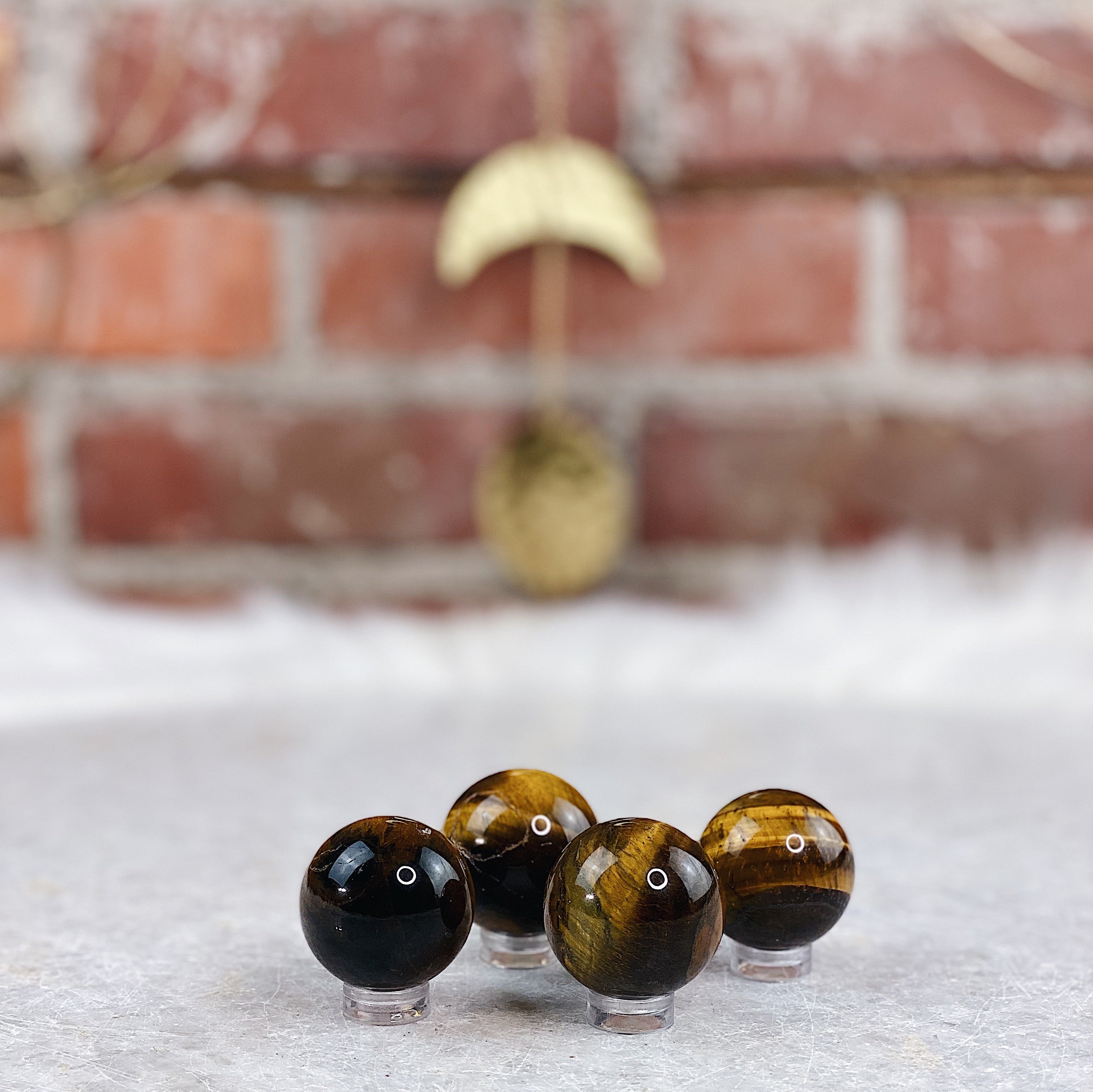 Intuitively Chosen Tiger’s Eye Sphere Wild Alabaster