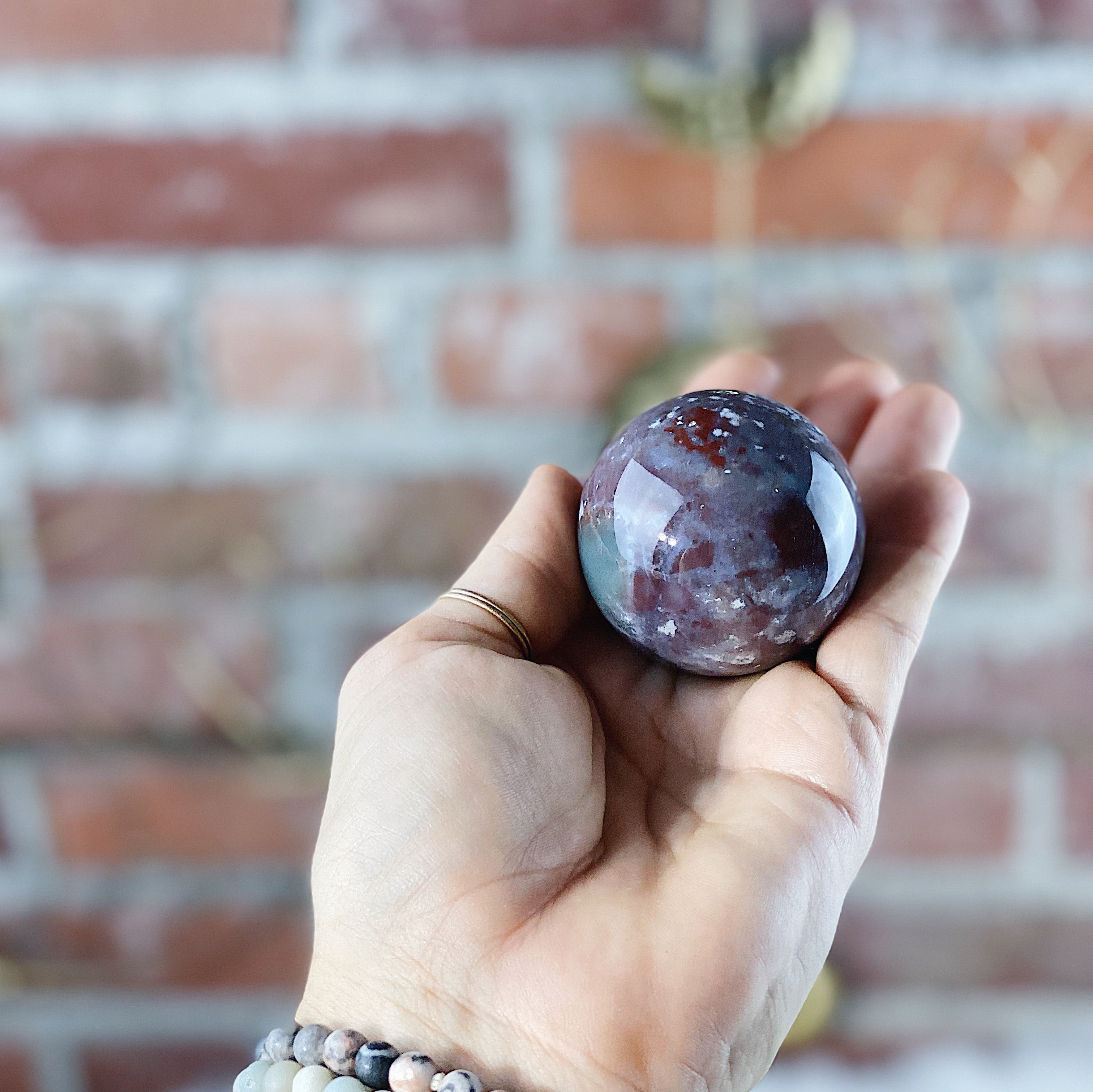 Intuitively Chosen Spirit Jasper Sphere Wild Alabaster