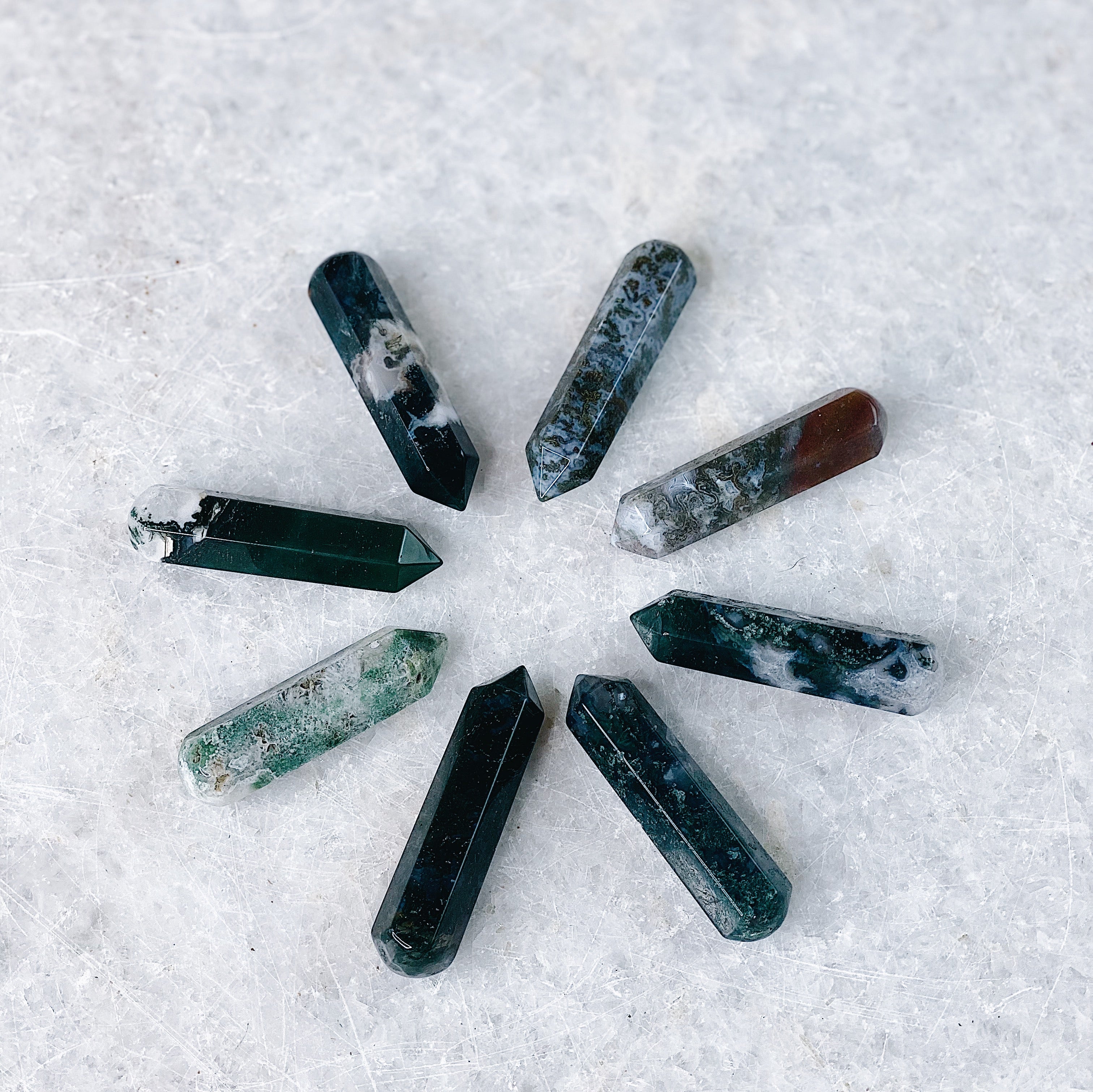 Moss Agate Massage Wand Wild Alabaster