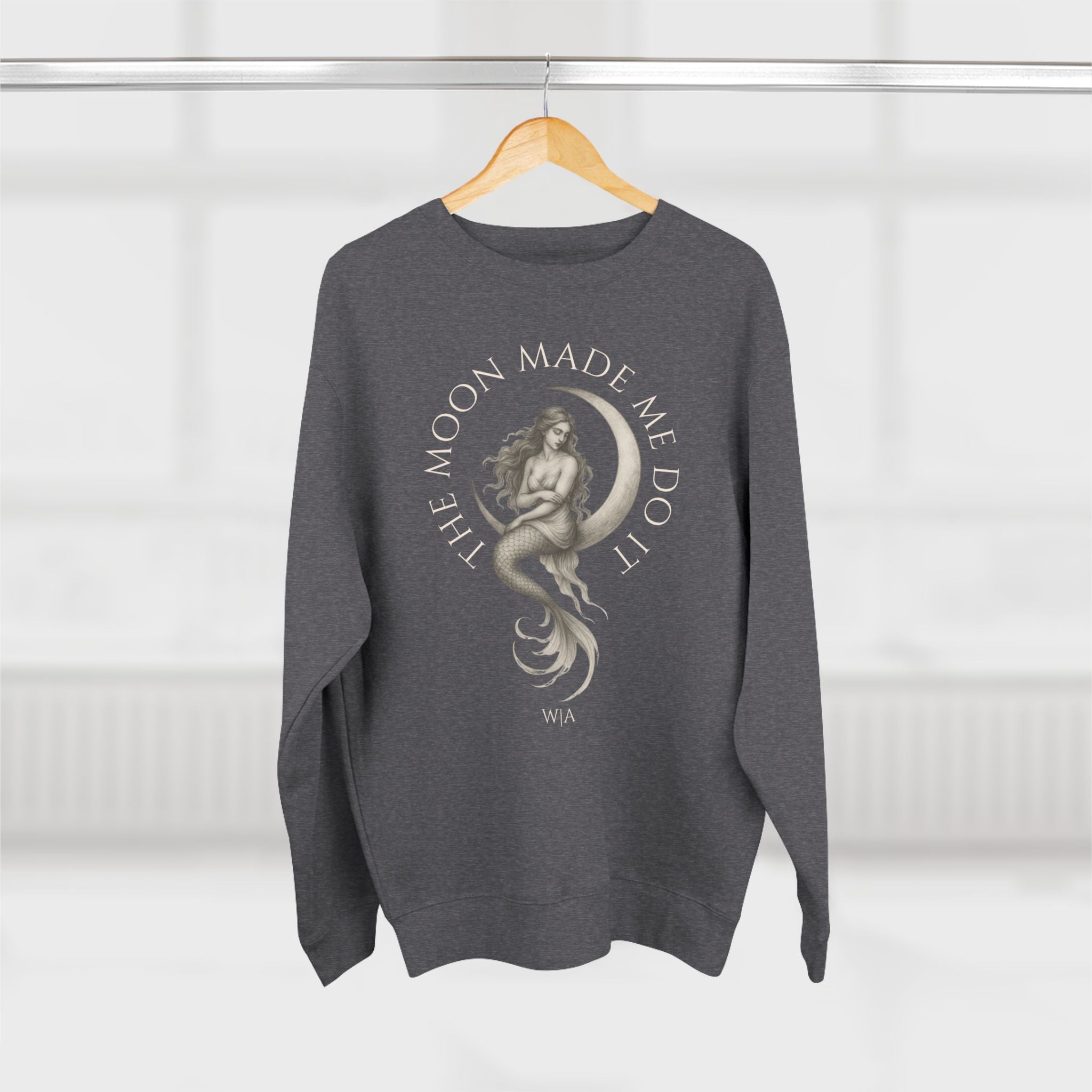 The Moon Made Me Do it Mermaid | Cozy Crewneck Sweatshirt